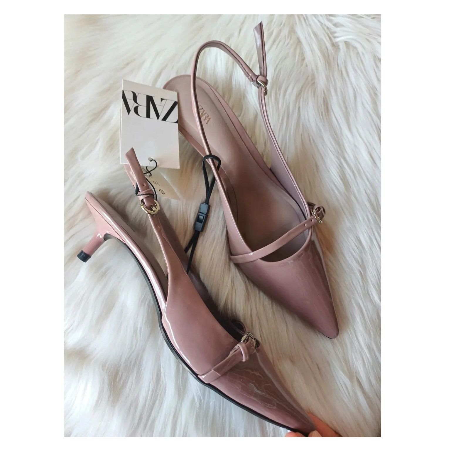 Zara ZARA Pointed Toe Kitten Heels NWT Size US 10 / IT 40 - 4 Thumbnail