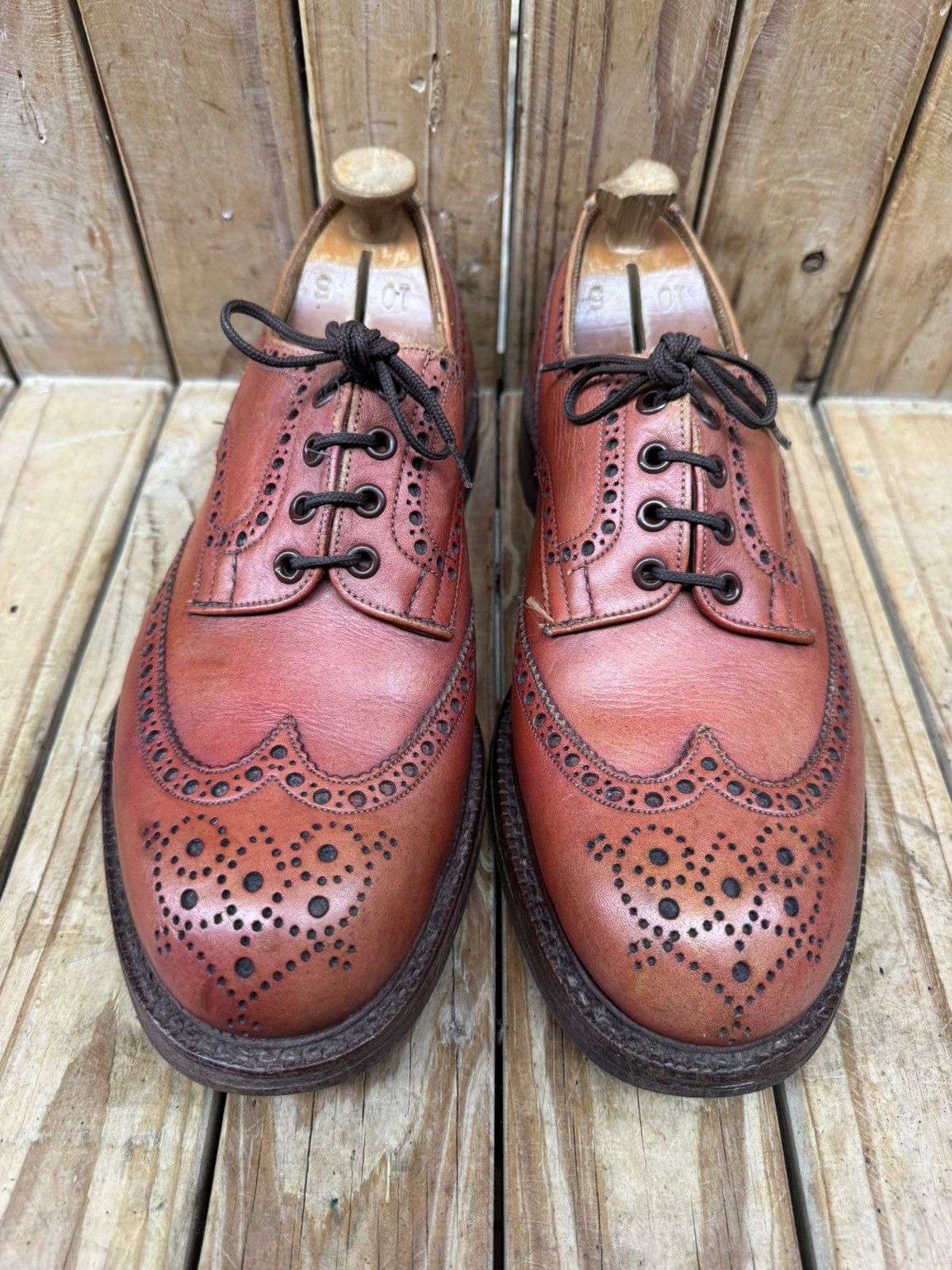 Tricker's Tricker’s bourton brown wingtip shoes UK 9.5 Size US 10.5 / EU 43-44 - 22 Thumbnail