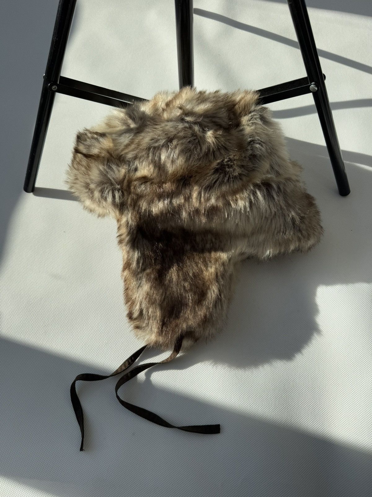 Japanese Brand × Vintage Vintage Crazy Y2k Mohair Fuzzy Hat Ushanka Punk Huge Size ONE SIZE - 7 Thumbnail