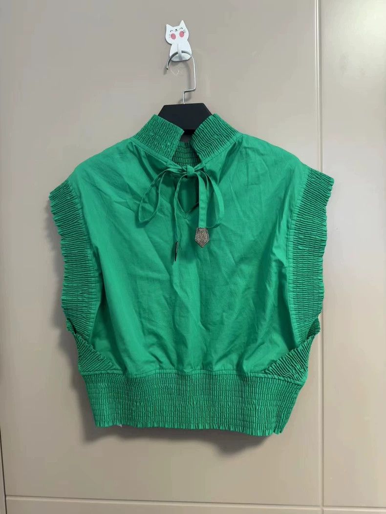Other Louis Vuitton Solid sleeveless T-shirt with stand-up ruffl Size M / US 6-8 / IT 42-44 - 1 Thumbnail