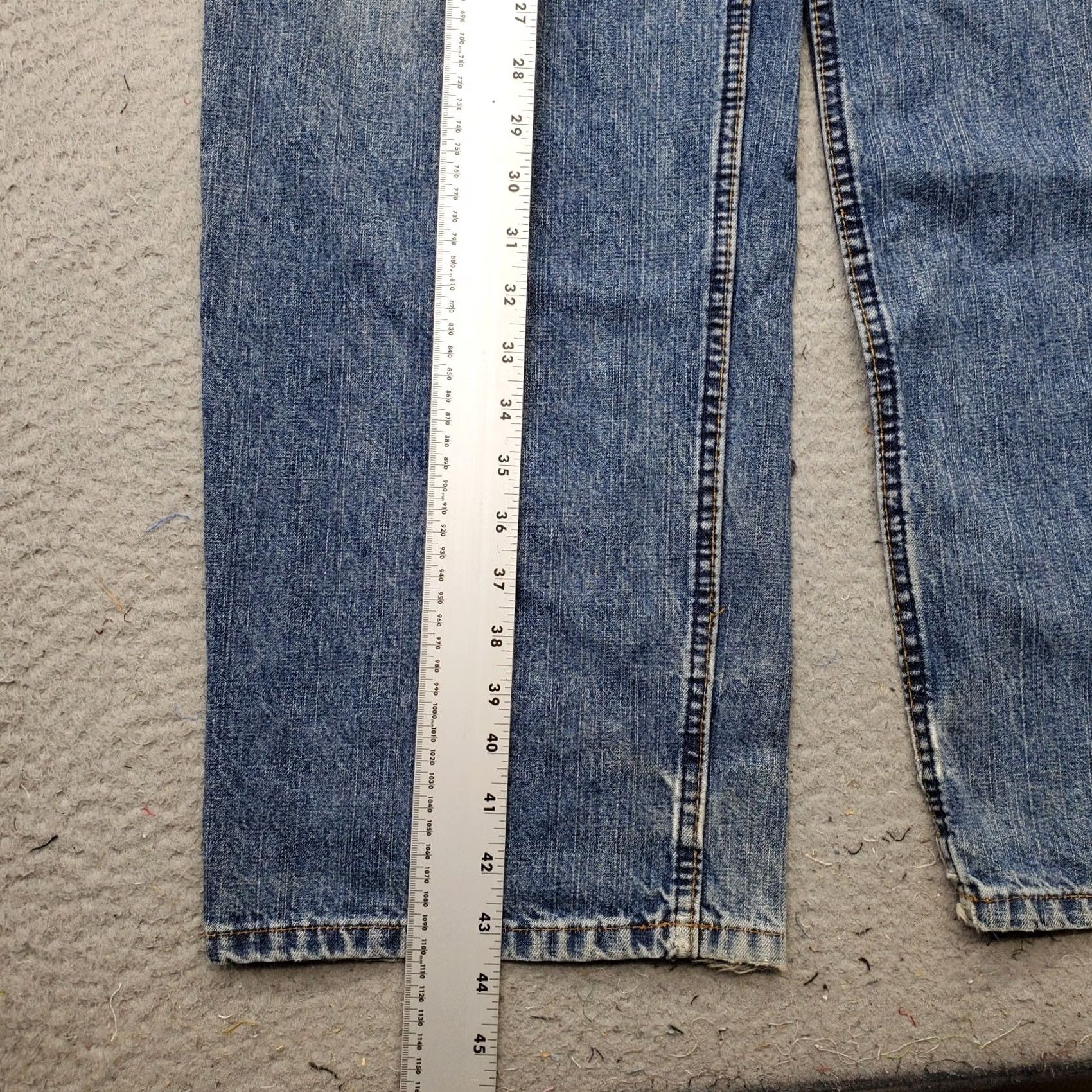 Old Navy Old Navy Mens Jeans 31 Wide Leg Blue Denim High Rise Streetwear Jeans Size US 31 - 3 Thumbnail