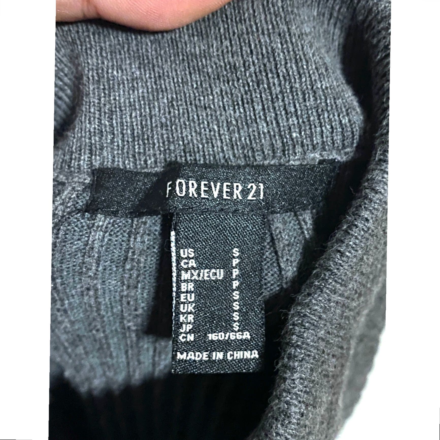 Forever 21 FOREVER 21 Gray Ribbed Bodycon Tube Pencil Skirt S Fitted Faux Button Front Y2K Size 28" / US 6 / IT 42 - 5 Thumbnail