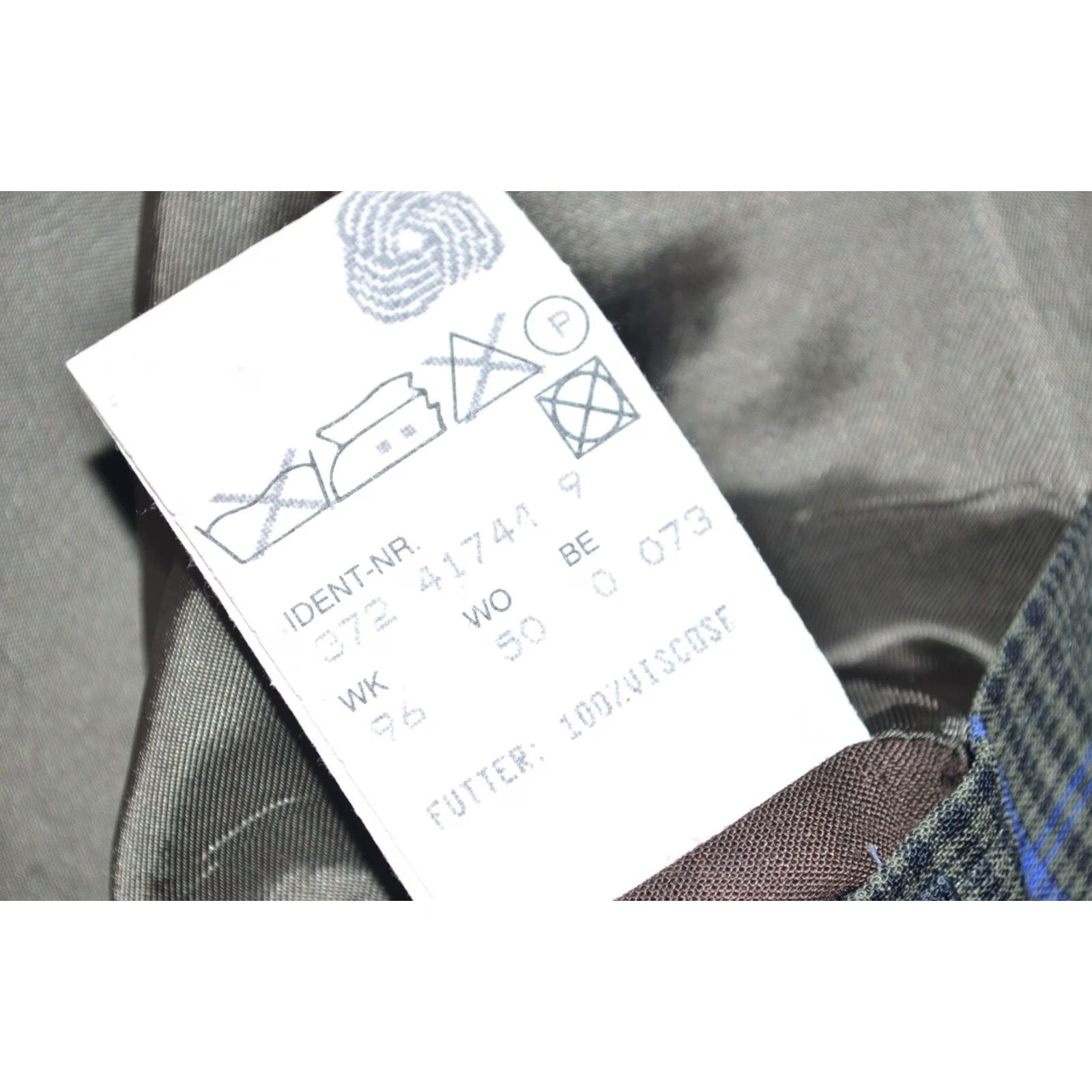 Hugo Boss VINTAGE Hugo Boss Jacket Men Wool Check Blazer UK44 / IT54 / US44 Size 54 Grey Blue Check Blazer Mens Vintage Wide Fit Size 54R - 7 Thumbnail