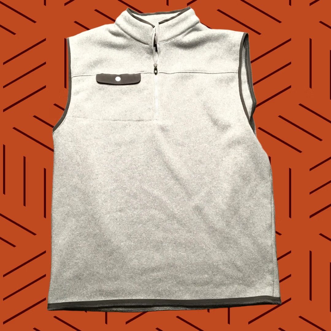 Footjoy FootJoy Mens Vest Sweater 1/4 Zip Mock Neck Fleece Golf Gray L Sleeveless Casual Size US L / EU 52-54 / 3 - 1 Thumbnail