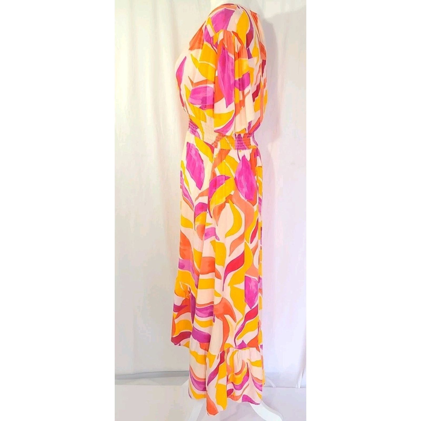 Anthropologie Anthropologie Abel the Label Swish Hi Lo Floral Dress Medium Size M / US 6-8 / IT 42-44 - 4 Thumbnail