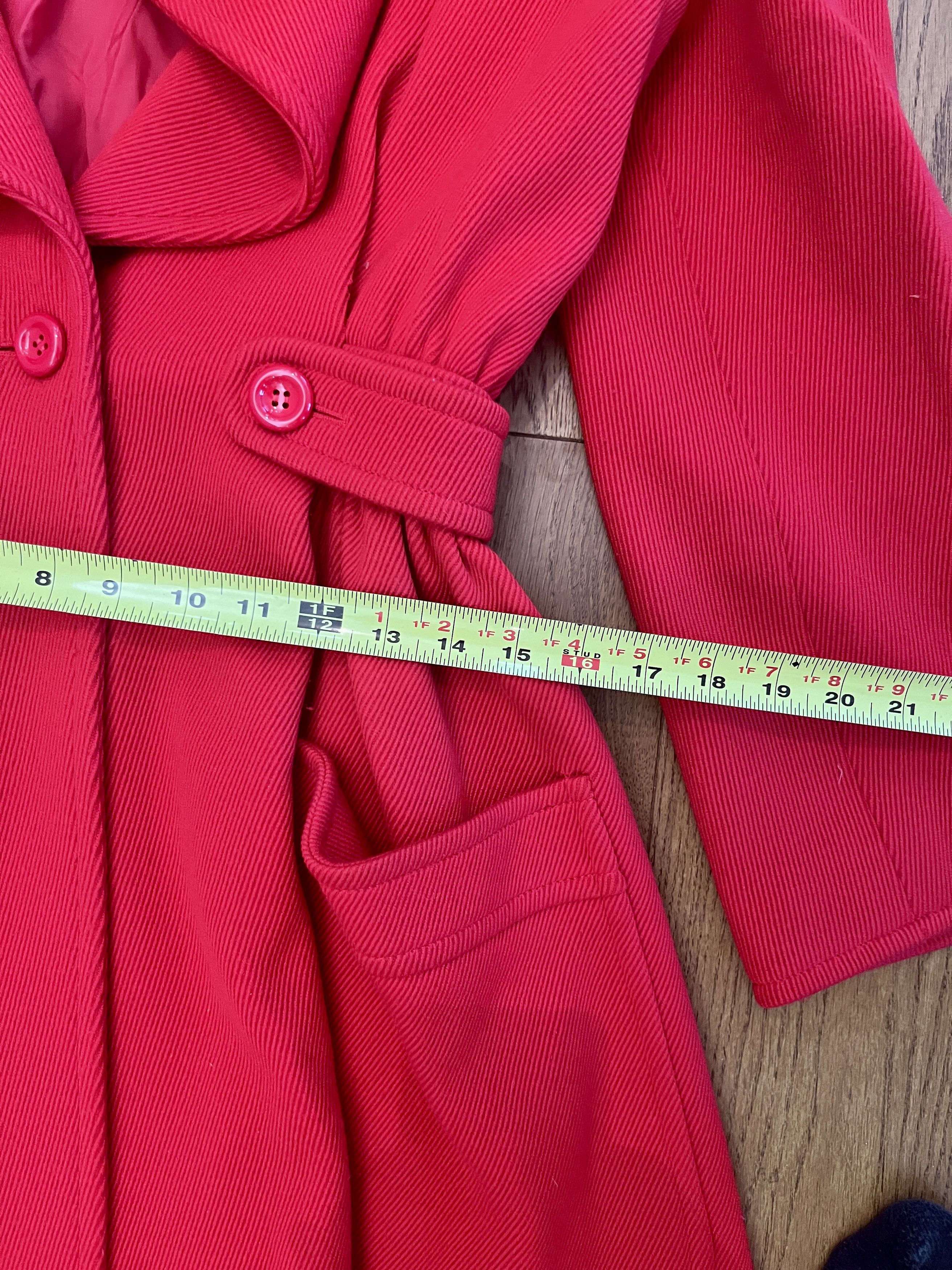Valentino Vintage Valentino Boutique Red Tweed Peaked Lapel Coat Italy Size M / US 6-8 / IT 42-44 - 11 Thumbnail