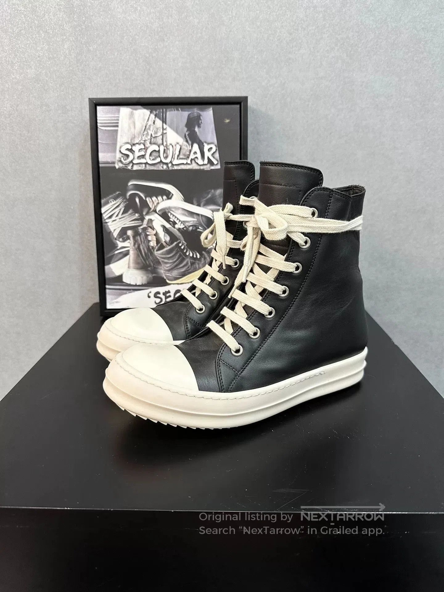 Rick Owens rick owens black and white high. Size US 6 / IT 36 - 1 Thumbnail