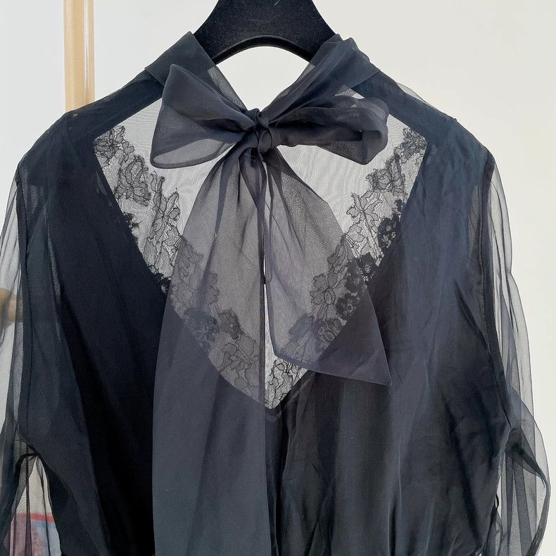 Valentino Valentino Black patchwork lace dress Size M / US 6-8 / IT 42-44 - 3 Thumbnail