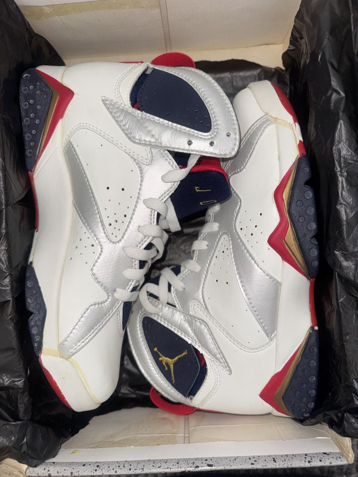 Nike NIKE AIR JORDAN 7 OLYMPIC US8.5 NEW IN BOX - 1992 Vintage Size US 8.5 / EU 41-42 - 8 Thumbnail