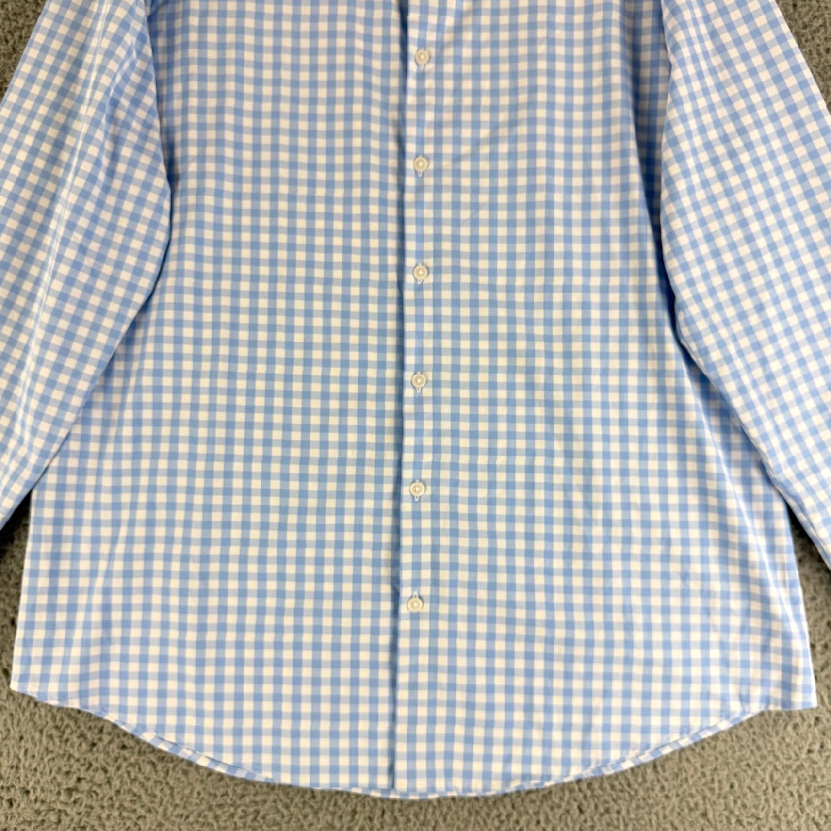 Mizzen+Main Mizzen+Main Leeward Button-Up Shirt Mens 2XL Blue Check Print Trim Fit LS Shirt Mens Blue Check Print Trim Fit LS Size US XXL / EU 58 / 5 - 4 Thumbnail