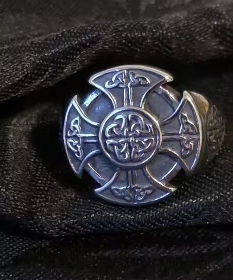 Jewelry Celtic Knot Viking Cross Ring ( Size 7-13 ) Size ONE SIZE - 4 Thumbnail