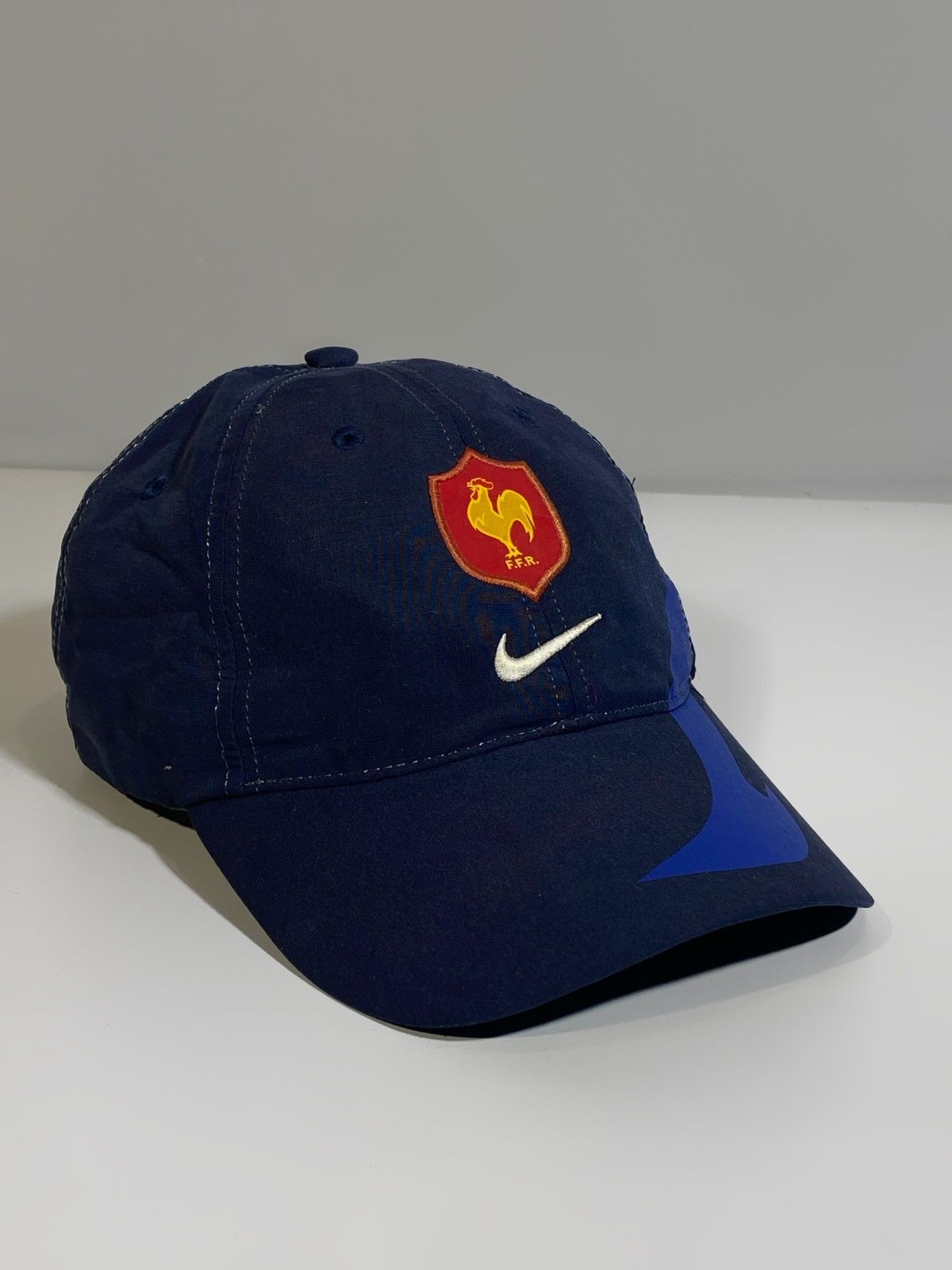 Nike 🔥 VINTAGE 2000s NIKE FRANCE DRIP RUGBY TEAM SWOOSH NYLON CAP Size ONE SIZE - 1 Thumbnail