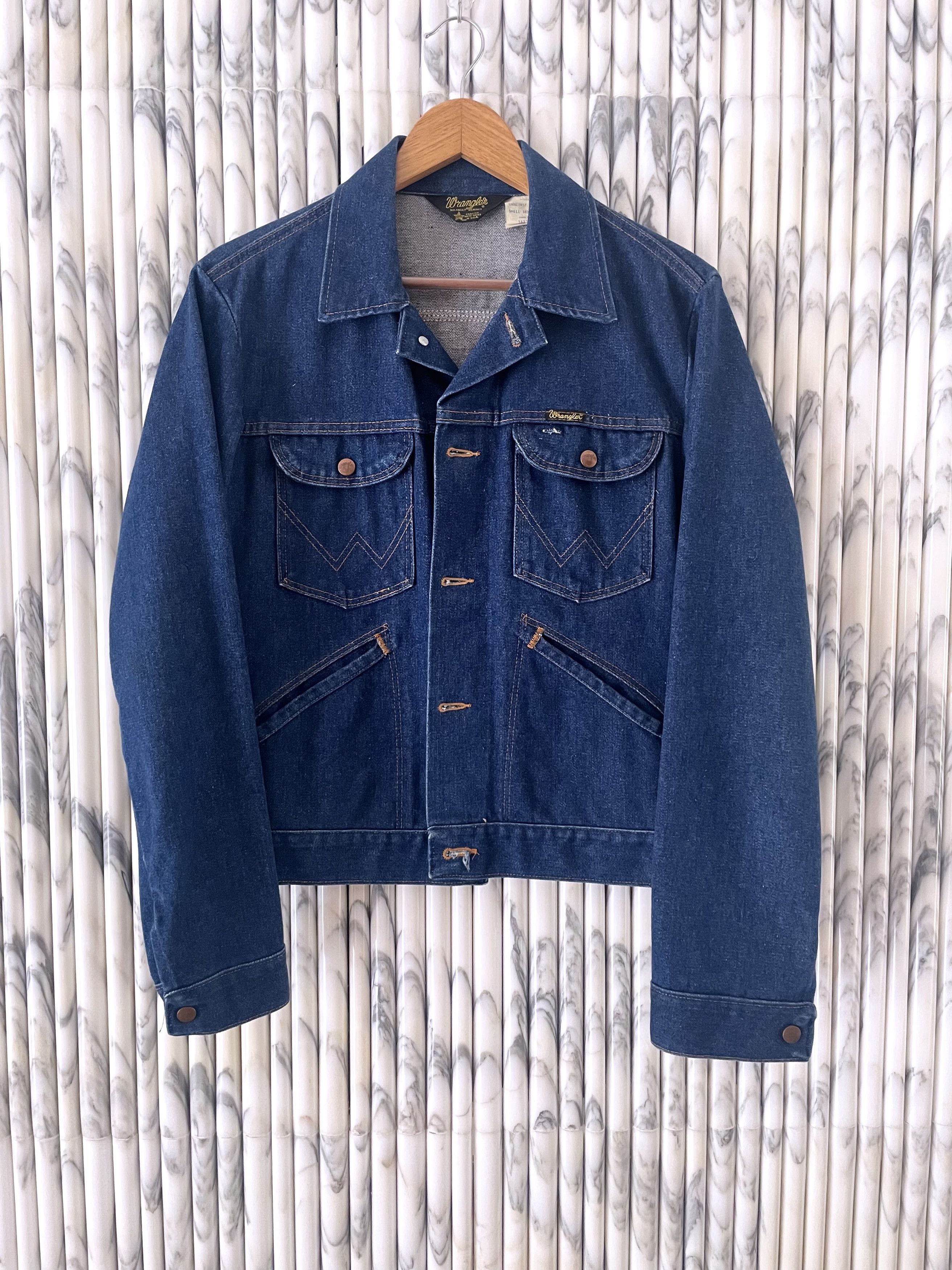 Wrangler DEADSTOCK 1970'S VINTAGE INDIGO DENIM JACKET US MADE Size US M / EU 48-50 / 2 - 1 Thumbnail