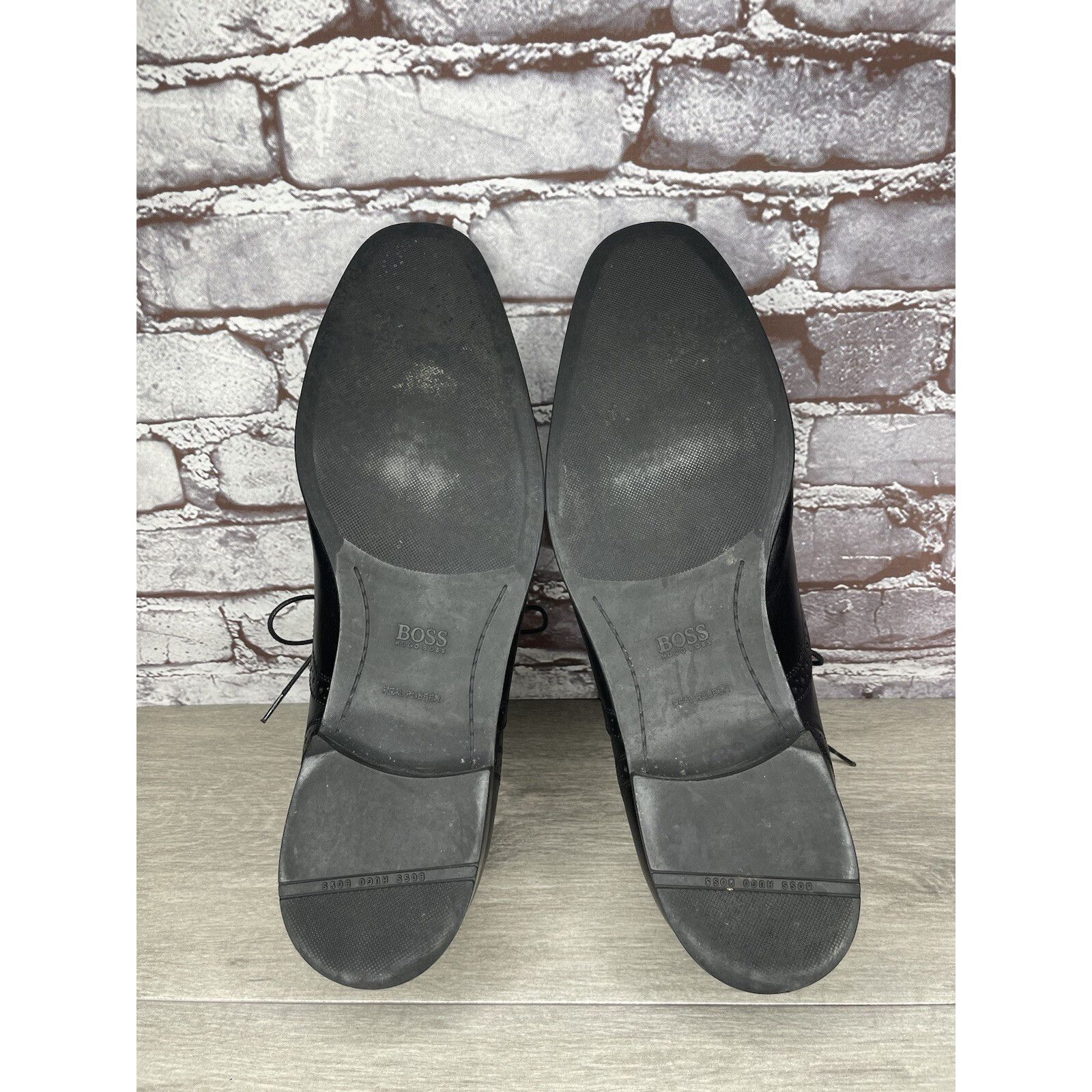 Hugo Boss Boss Hugo Boss Black Leather Wingtip Oxfords Dress Shoes Men Size US 12 / EU 45 - 9 Thumbnail