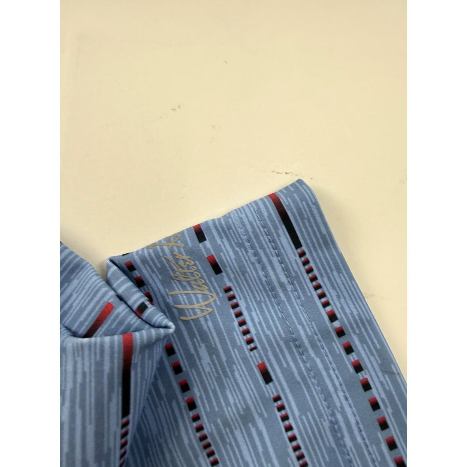 Vintage Walter Hagen Polo Shirt Mens XL Blue Striped Geometric Golf Performance Stretch Shirt Size US XL / EU 56 / 4 - 6 Thumbnail