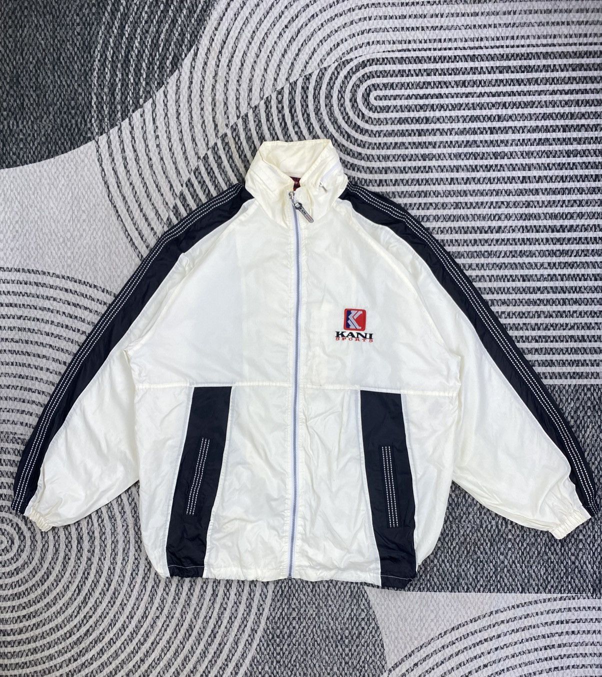 Karl Kani 🔥Vintage Karl Kani Sport Embroidereey Logo Zipper Jacket Size US XL / EU 56 / 4 - 2 Thumbnail