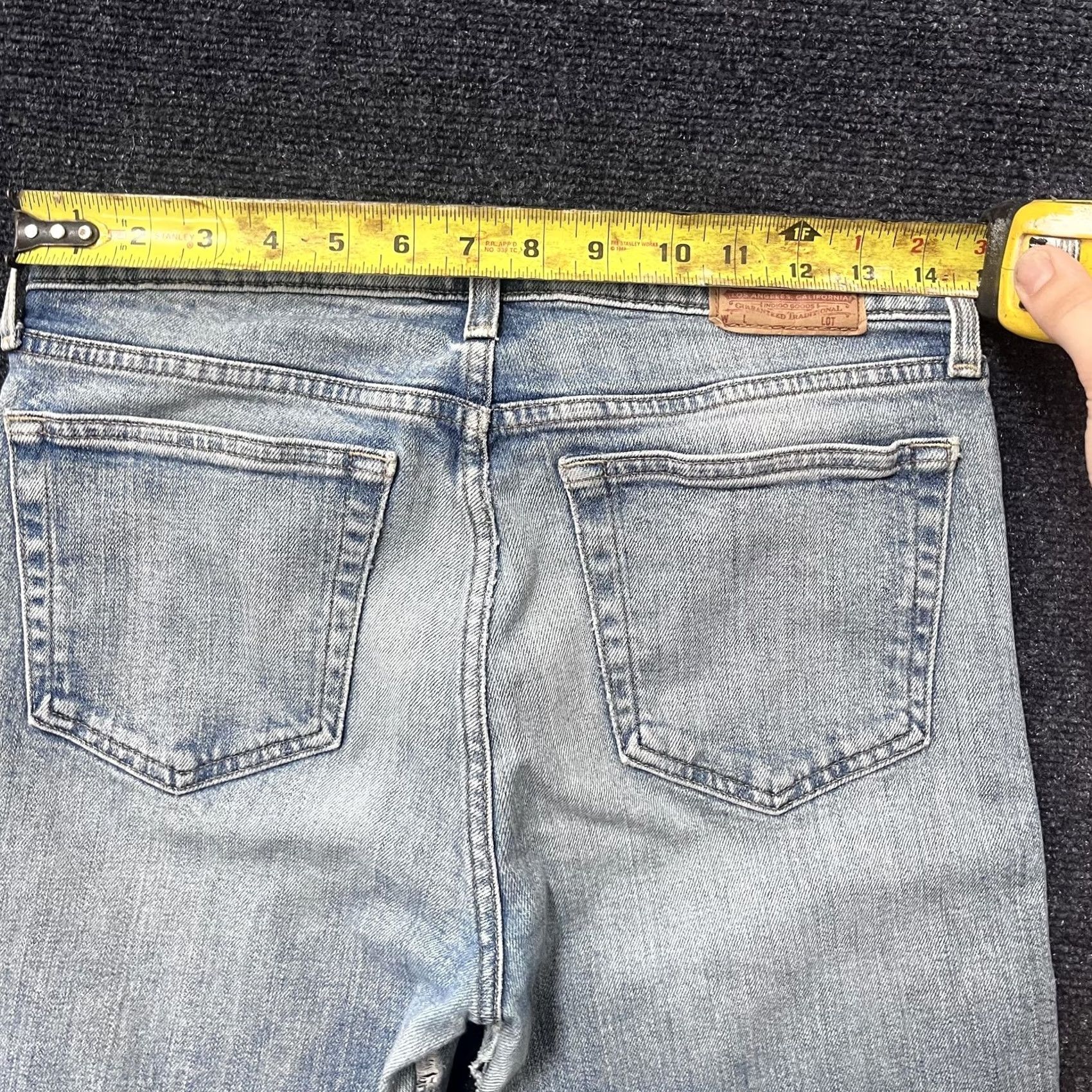 Lucky Brand VINTAGE Lucky Brand Jeans Womens 6 28 Candiani Denim Straight Leg Button Fly Blue Denim Womens Jeans 90s Vintage Shine Womens Size 28" / US 6 / IT 42 - 7 Thumbnail