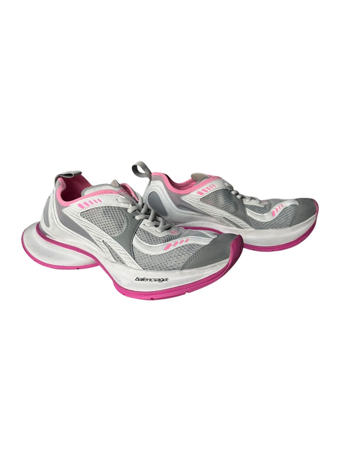 Balenciaga Balenciaga Circuit Sneakers in White/Grey/Pink Size US 8 / EU 41 - 3 Thumbnail