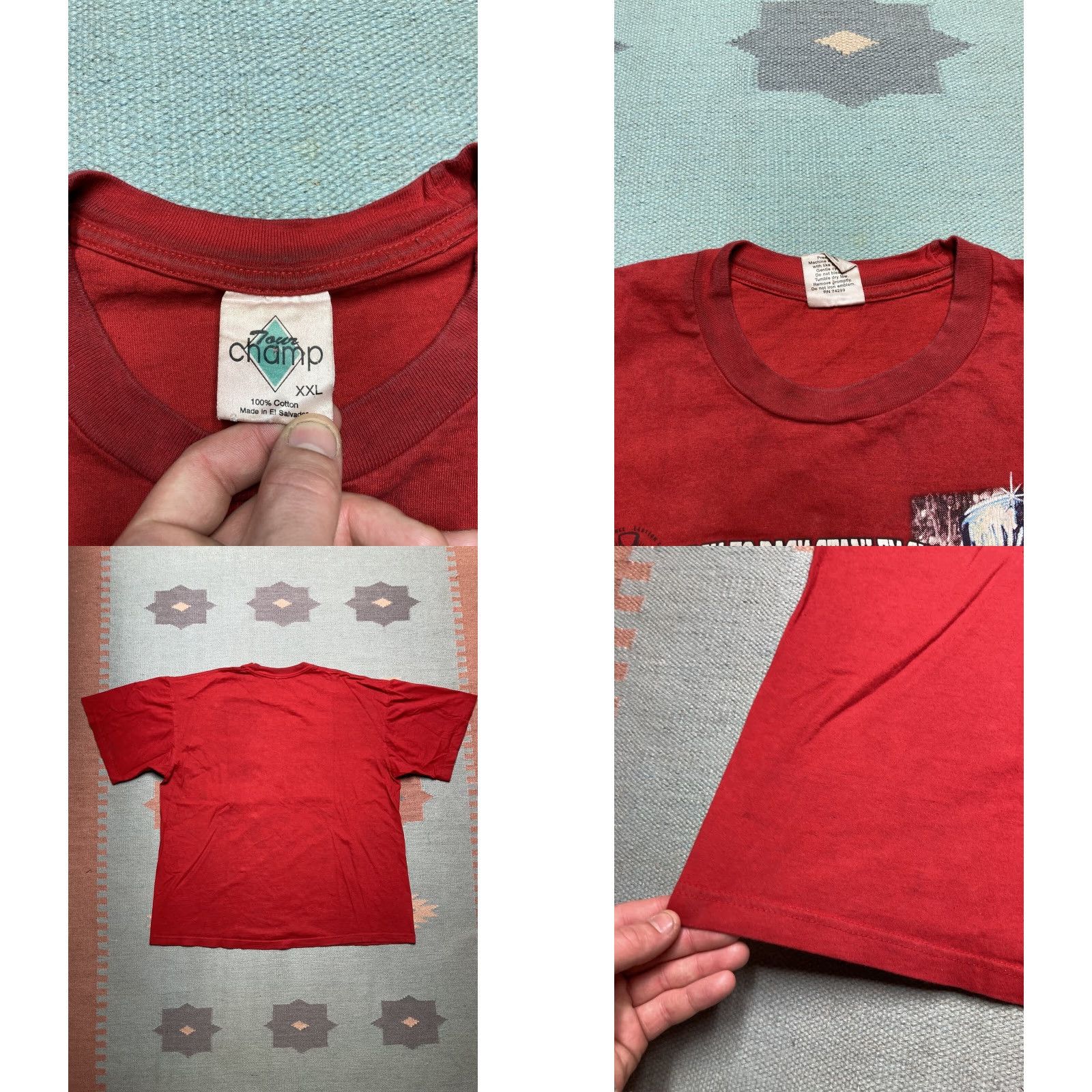 Champion VINTAGE Detroit Red Wings T-Shirt Stanley Cup Champions Back to Back Hockey 2XL Men Red T-Shirt Champions 2XL Size US XXL / EU 58 / 5 - 8 Thumbnail