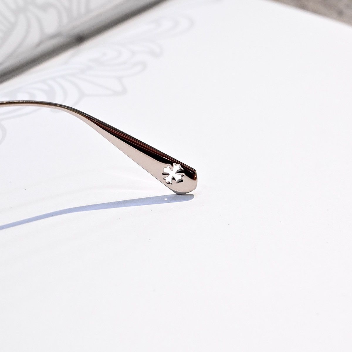 Chrome Hearts CHROME HEARTS SLUNTRADICTION MATTE DARK OLIVE/ GOLD PLATED GLASSES GLASSES Size ONE SIZE - 6 Thumbnail