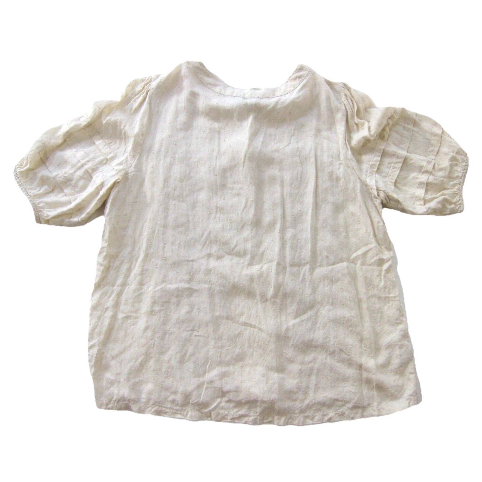 Ann Taylor ANN TAYLOR LOFT 100% RAYON IVORY EMBROIDERED FLORAL TUNIC PEASANT BLOUSE Small Size S / US 4 / IT 40 - 2 Thumbnail