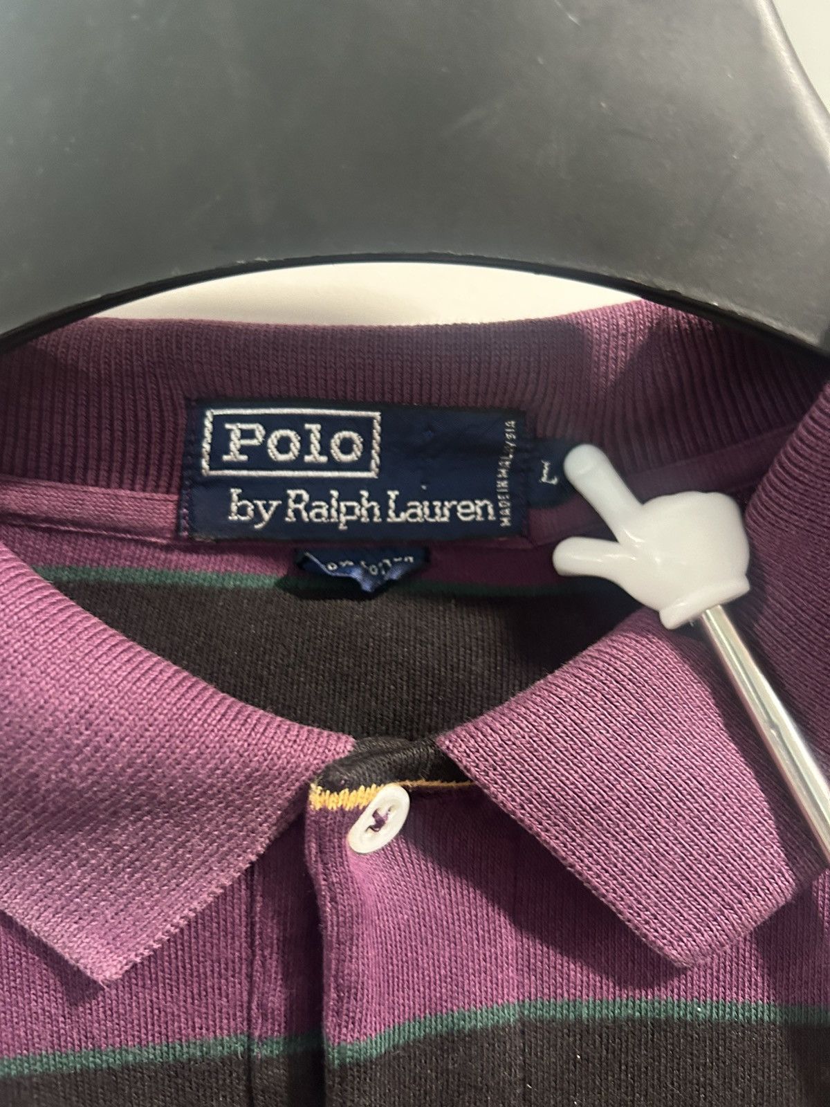 Polo Ralph Lauren Polo Ralph Lauren Striped L/S Polo Shirt Size US L / EU 52-54 / 3 - 3 Thumbnail