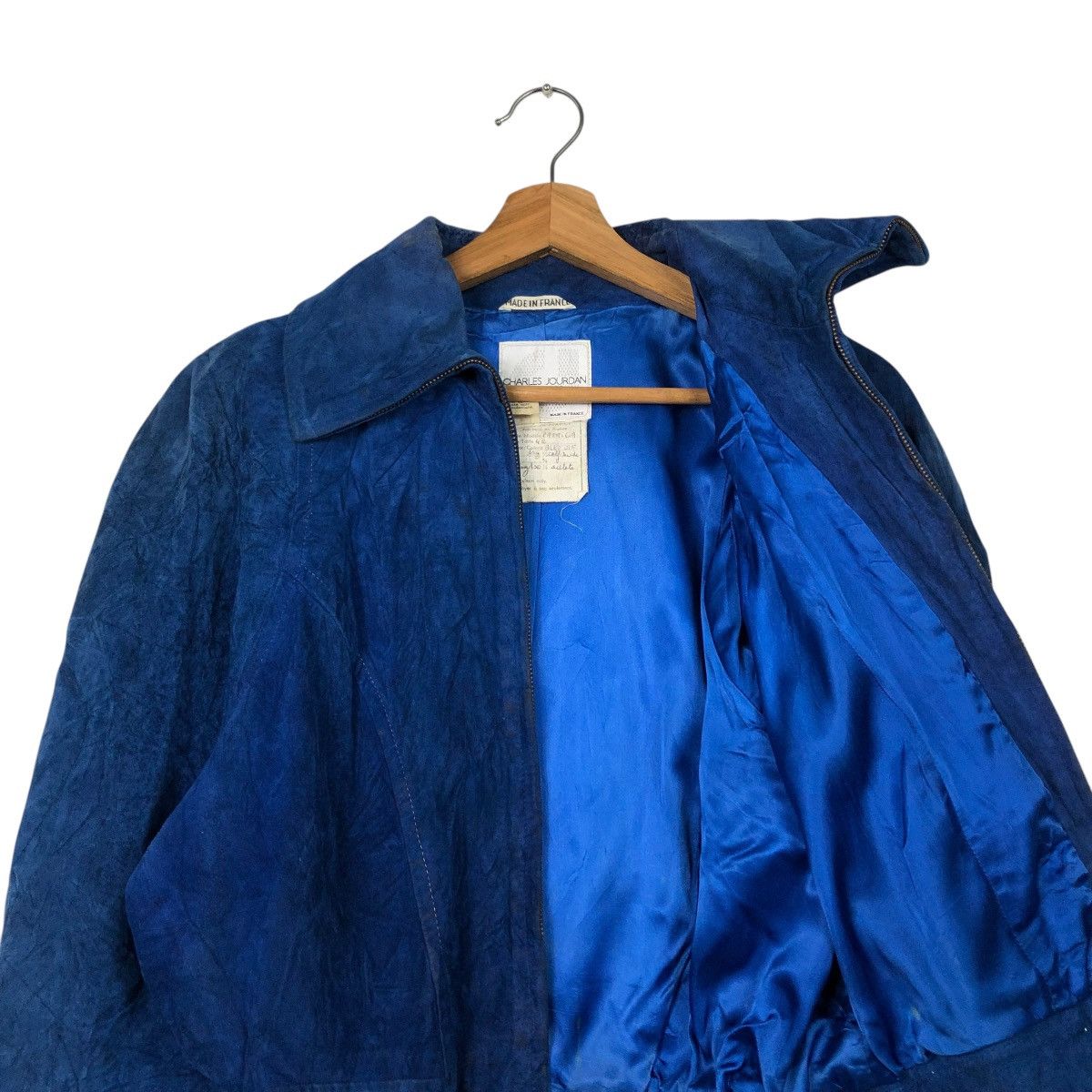 Charles Jourdan 🔥VINTAGE CROPPED SUEDE LEATHER JACKET CHARLES JOURDAN PARIS Size M / US 6-8 / IT 42-44 - 12 Thumbnail