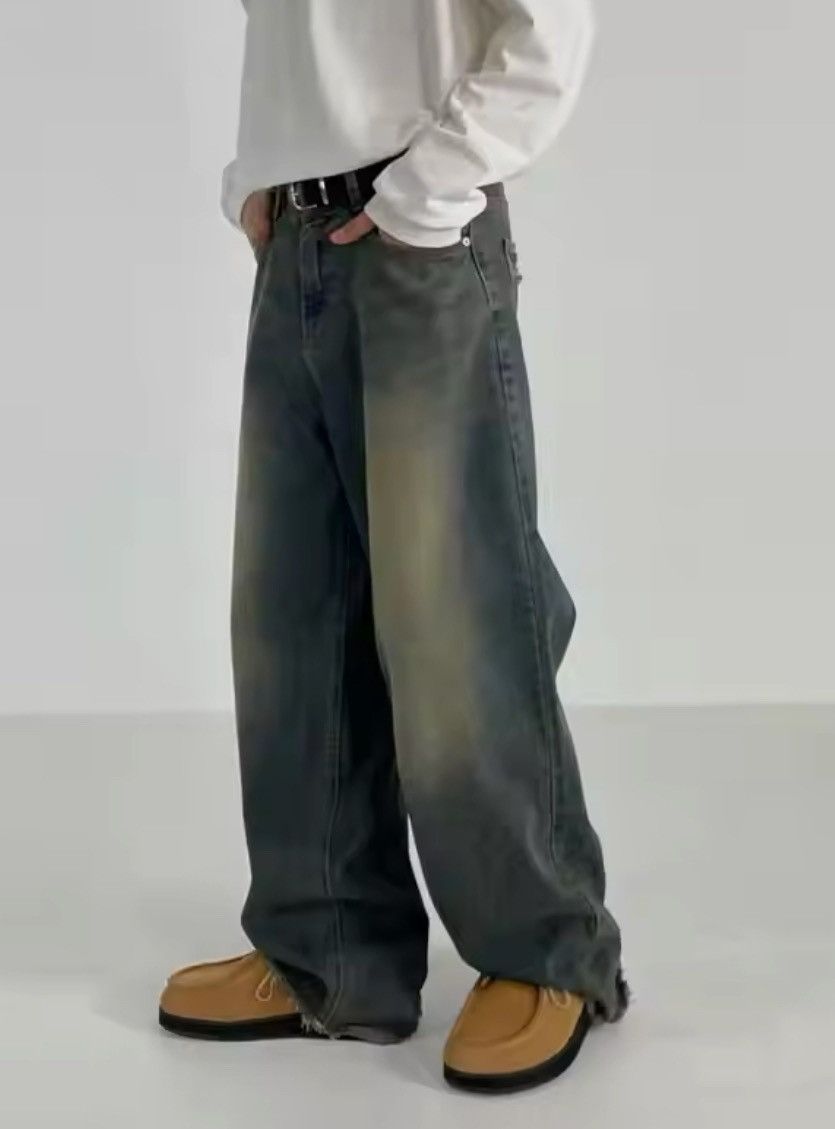 Japanese Brand × Vintage Retro Loose Washed Jeans Size US 34 / EU 50 - 3 Thumbnail