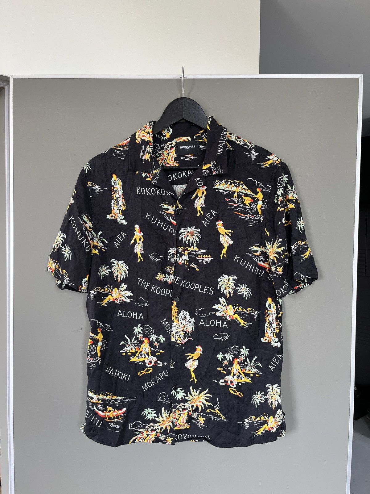The Kooples The Kooples Black Aloha Hawaii Shirt Size US S / EU 44-46 / 1 - 1 Thumbnail
