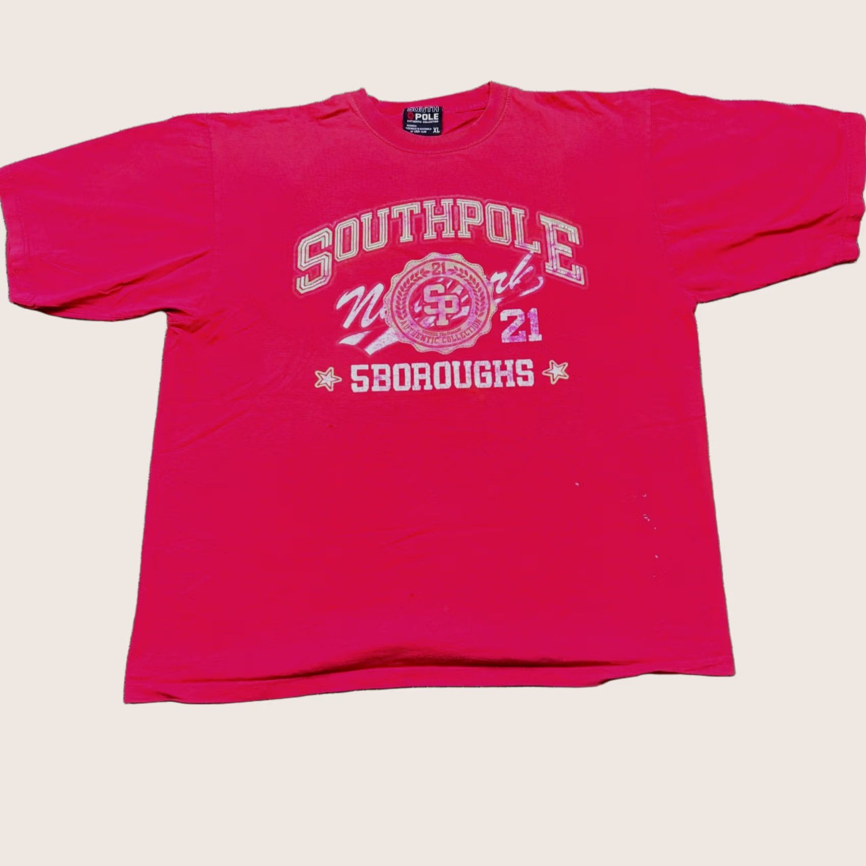 Southpole VINTAGE Southpole T-Shirt Mens XL Red Short Sleeve Crew Neck Graphic Print Distress All Seasons Hip Hop 2000s Size US XL / EU 56 / 4 - 1 Thumbnail