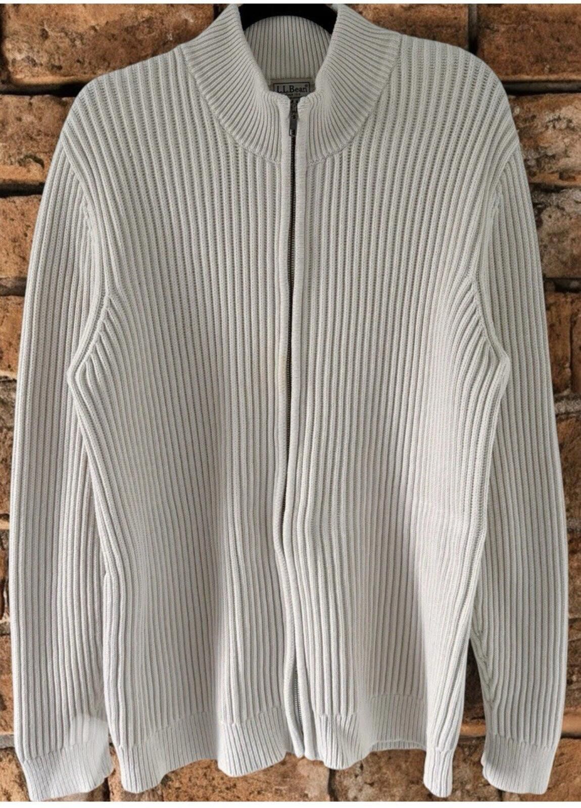 L.L. Bean 2026 L.L. Bean men’s XLT 100% cotton cream colored ribbed Size US XL / EU 56 / 4 - 1 Thumbnail