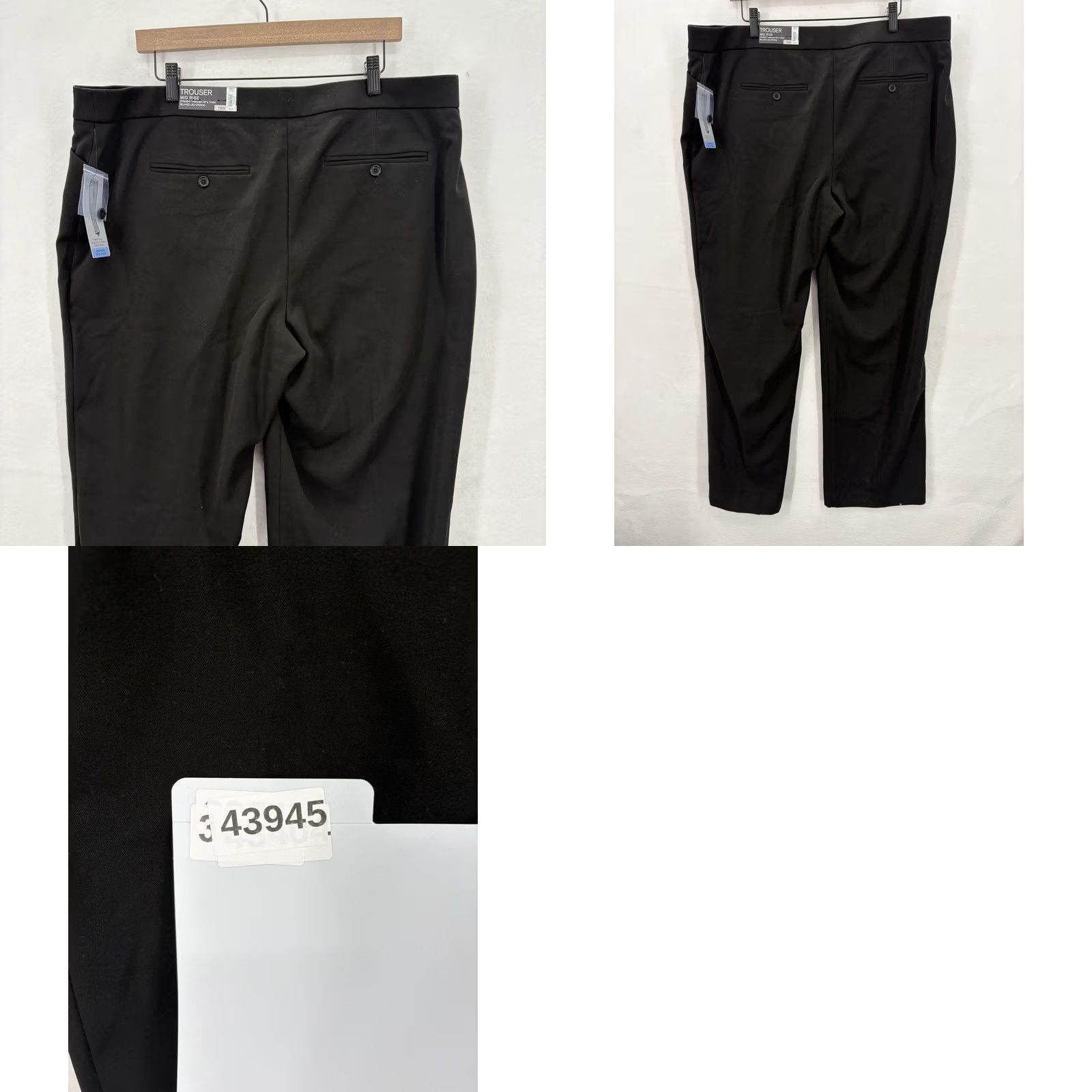 Apt. 9 APT 9 Pants Womens 18W Black Mid Rise Trouser Stretch Dress Work Career Office Pants Mens? Size 40" / US 18 - 10 Thumbnail