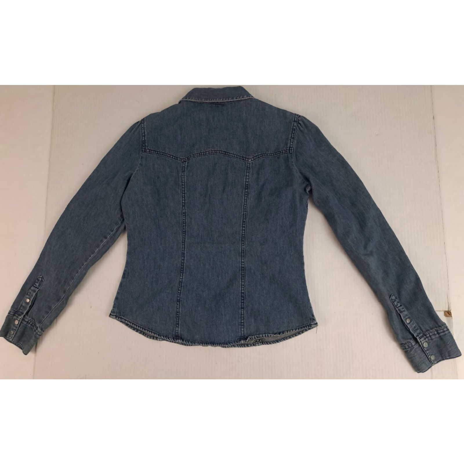 Vintage VINTAGE Calvin Klein Jeans Shirt Western Denim Blue Button-Up Long Sleeve Womens M Size M / US 6-8 / IT 42-44 - 5 Thumbnail