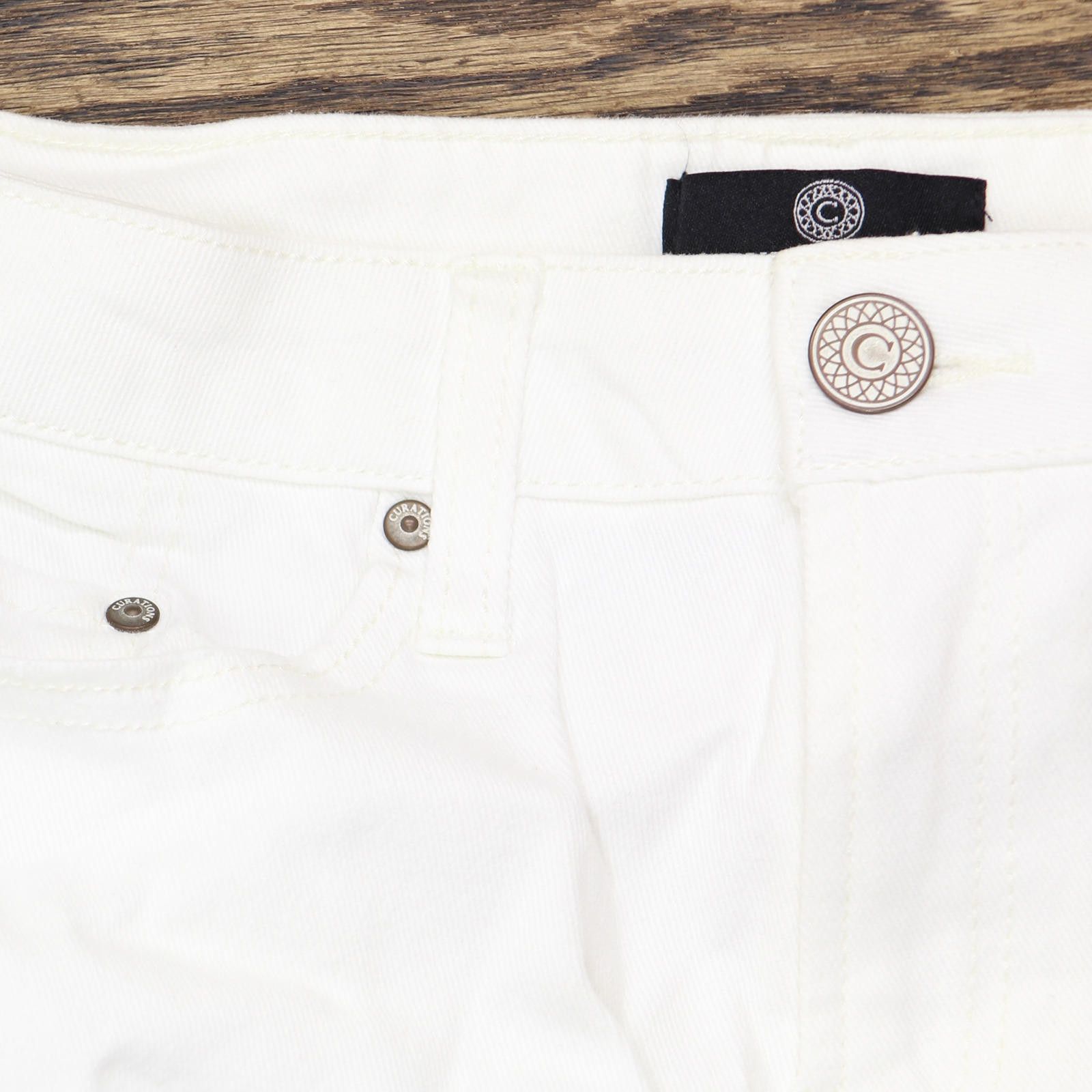 Other Curations Patch Boyfriend Rolled Cuff Jeans 602648 White 4 Size 27" / US 4 / IT 40 - 4 Thumbnail