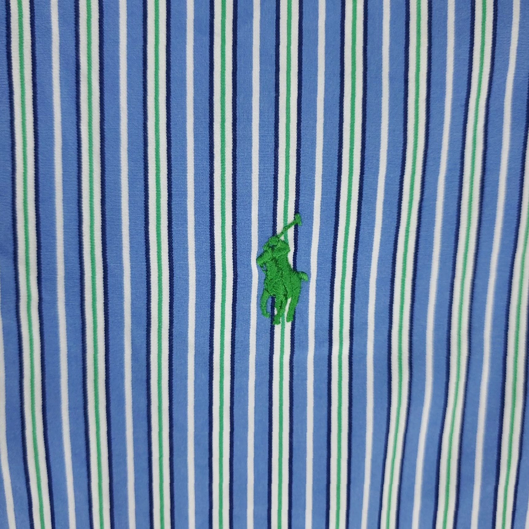 Ralph Lauren Ralph Lauren Shirt Mens XL Blue Striped Custom Fit Button Up Long Sleeve Size US XL / EU 56 / 4 - 2 Thumbnail