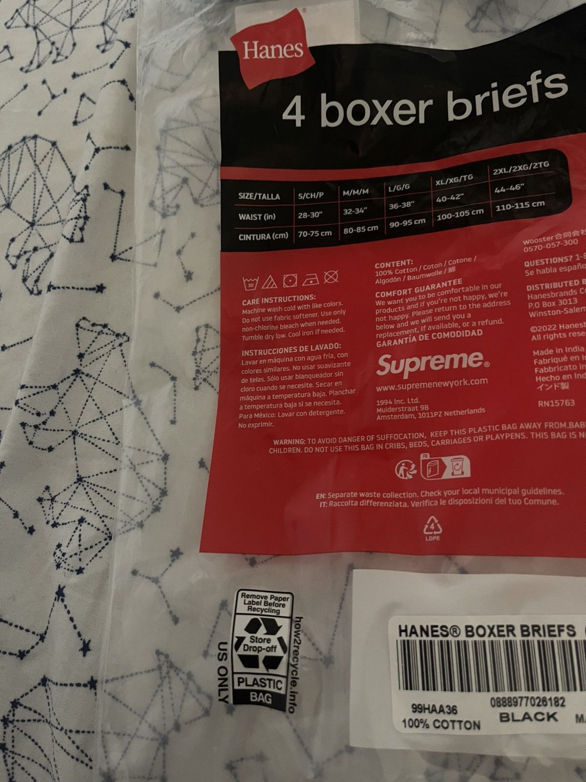 Hanes × Supreme Supreme x Hanes Boxer Briefs Black (Single) size M Size 32 - 6 Thumbnail
