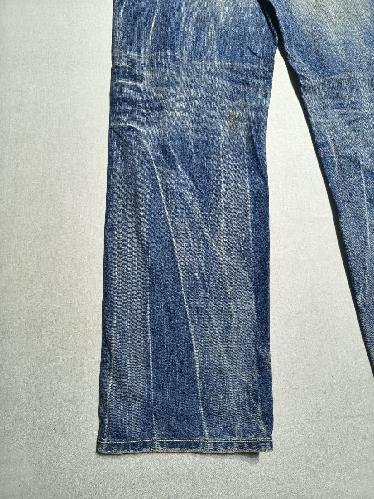 Japanese Brand Big Train Koi Fish Gold Embroidery y2k jeans (047) Size US 36 / EU 52 - 7 Thumbnail