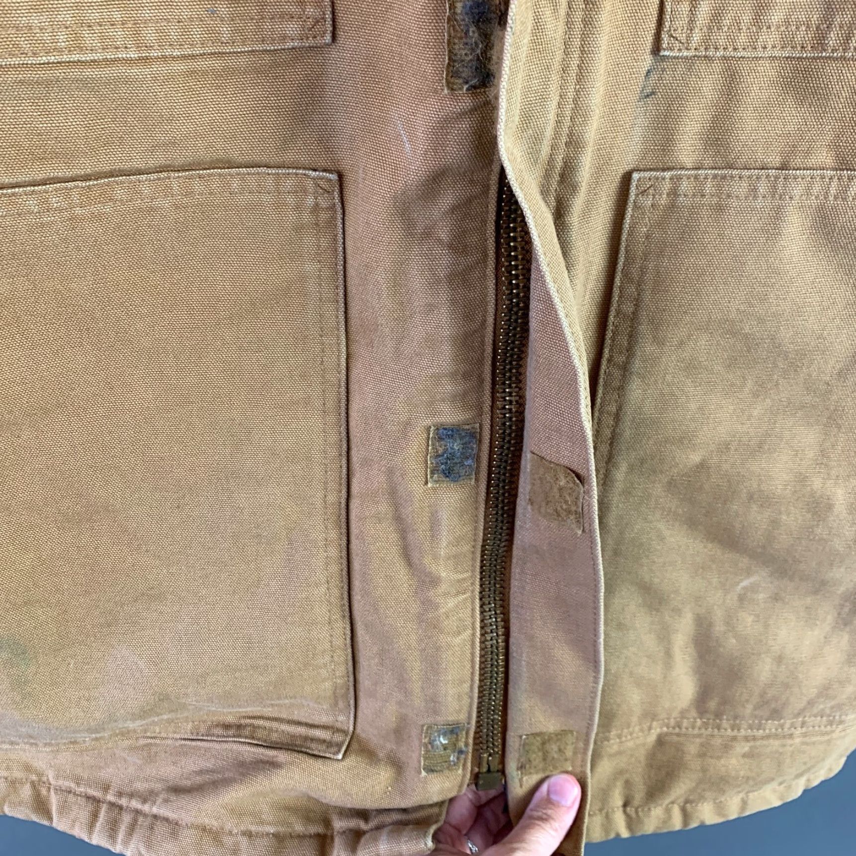 Carhartt VINTAGE Carhartt Jacket Canvas XL Brown Full Zip Lined 24" Chest 31" Length Men Featured Basics Conservative Coat Size US XL / EU 56 / 4 - 7 Thumbnail
