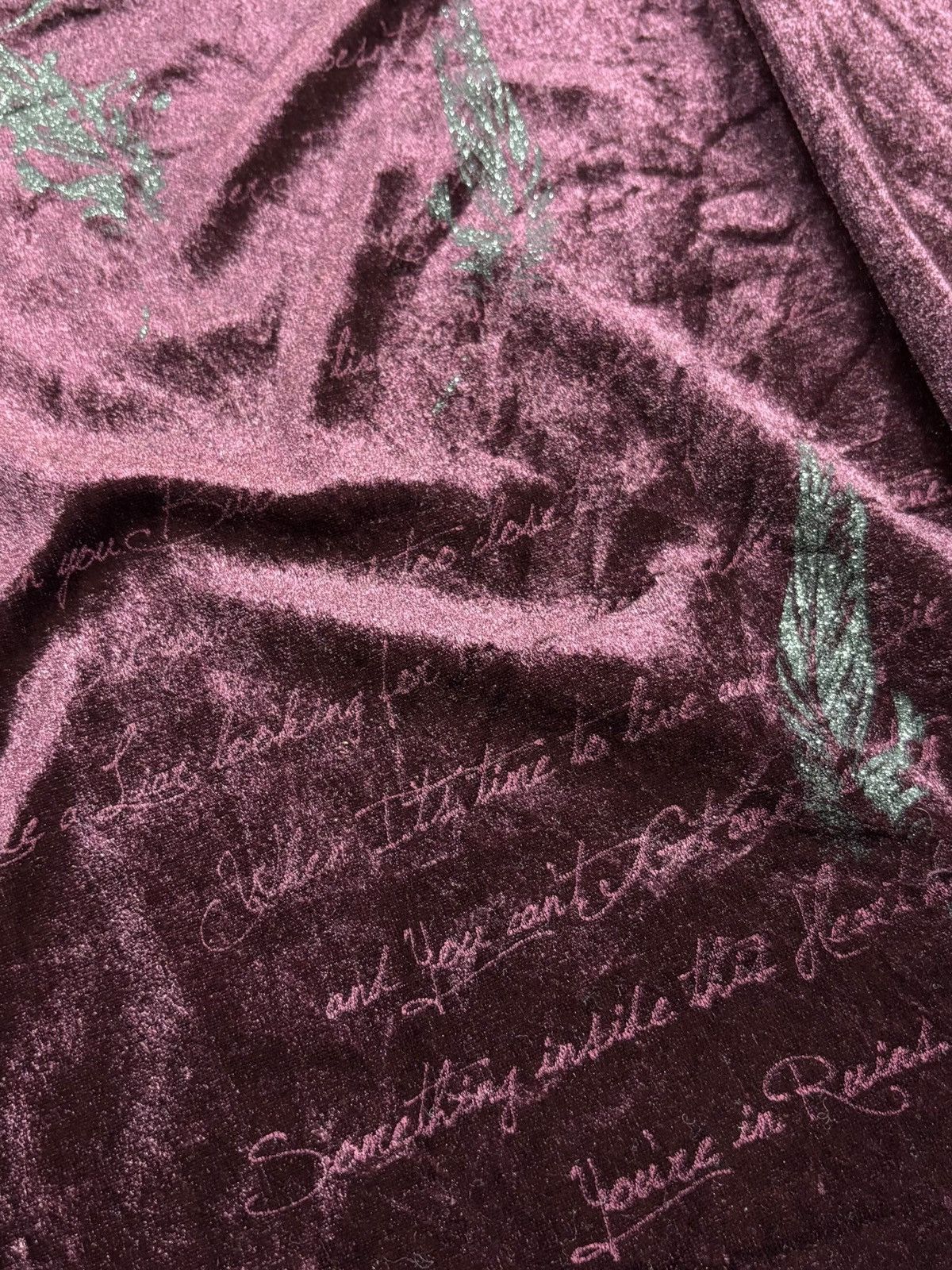 BUFFALO BOBS 2000s Semantic Design - Velvet Poem V Neck Longsleeve Size US M / EU 48-50 / 2 - 8 Thumbnail