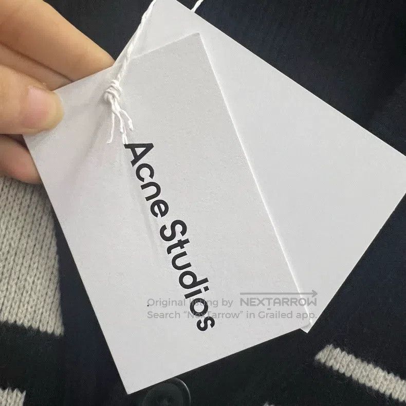Acne Studios Acne Studios Checkerboard Logo Knit Open Cardigan Size S / US 4 / IT 40 - 3 Thumbnail