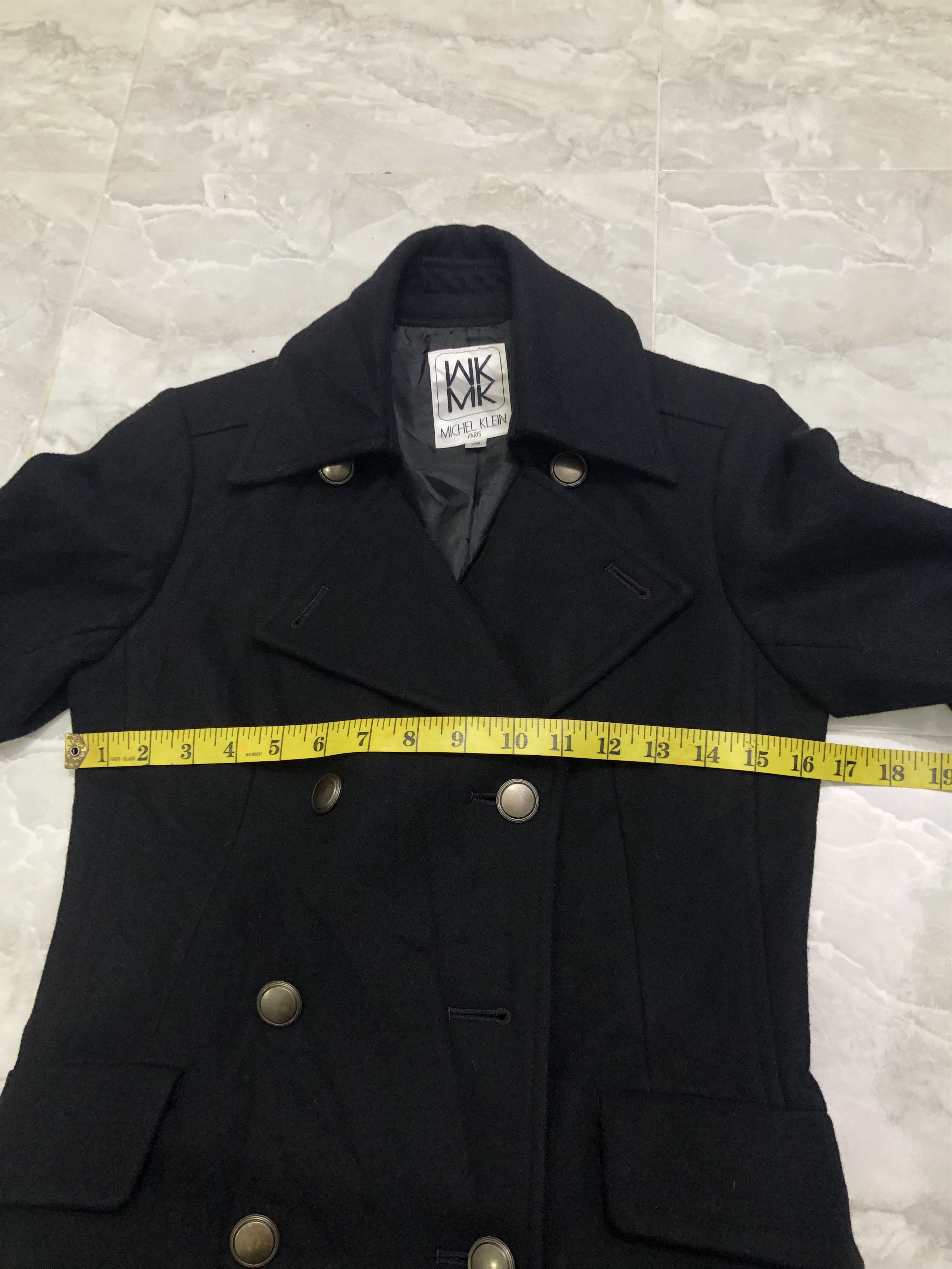 Michel Klein Michel Klein Paris Women’s Wool Peacoat Jacket Size XS / US 0-2 / IT 36-38 - 14 Thumbnail