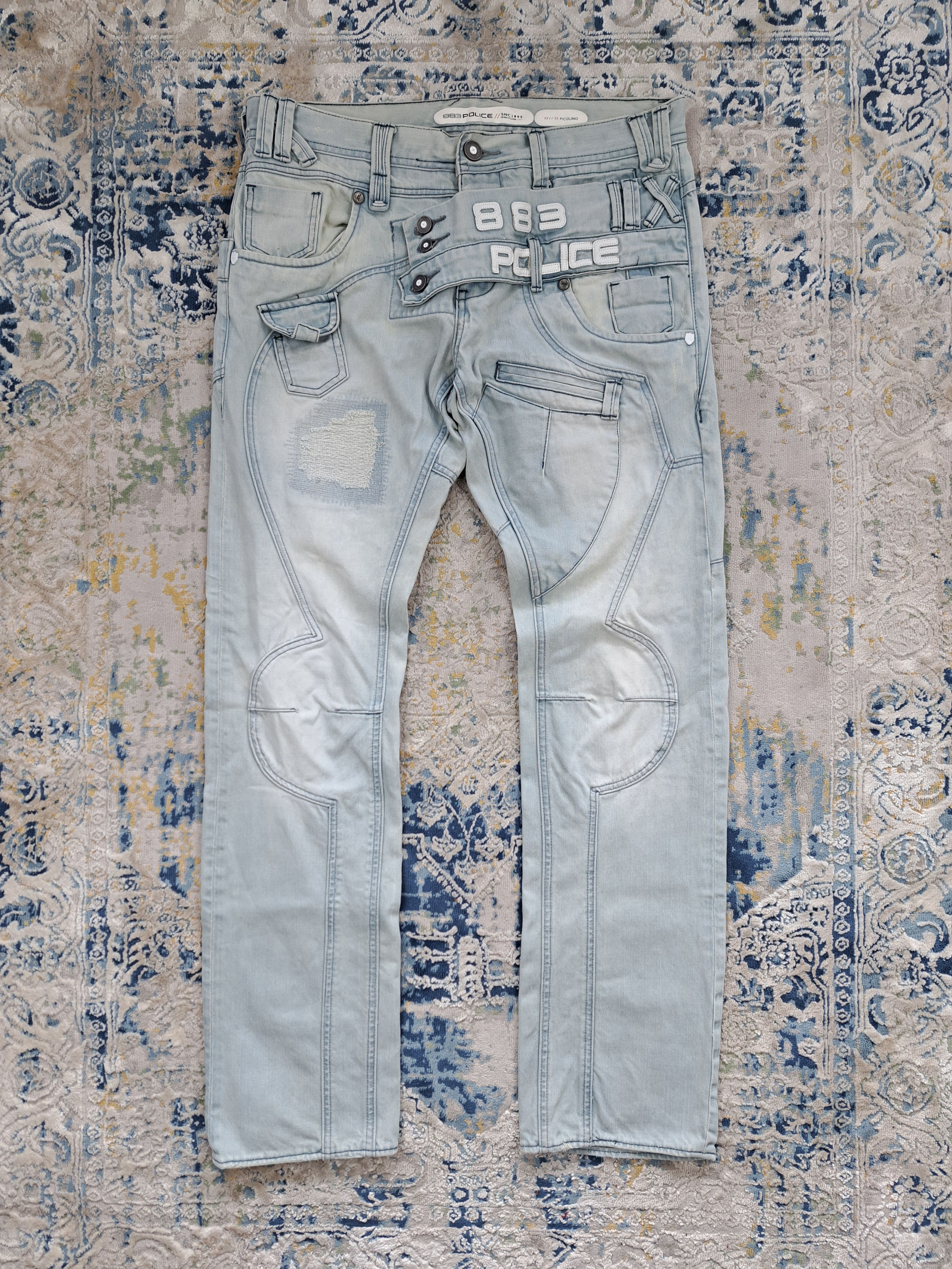 Japanese Brand 883 Police Japrag Vibe y2k Drip Bondage Denim Swag Drain Size US 32 / EU 48 - 1 Thumbnail