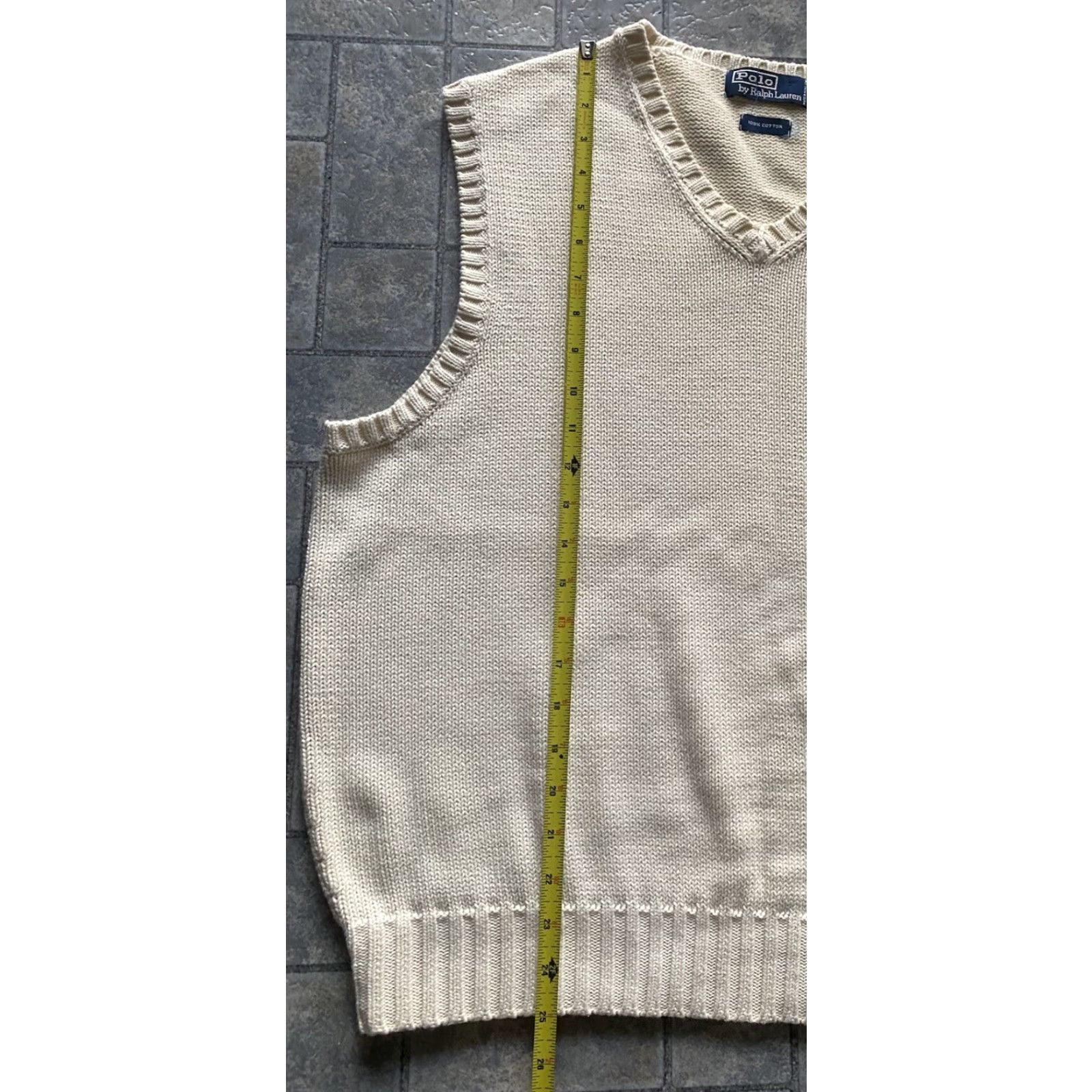 Polo Ralph Lauren VINTAGE Polo Ralph Lauren Vest White 100% Cotton Mens Large Size US L / EU 52-54 / 3 - 5 Thumbnail