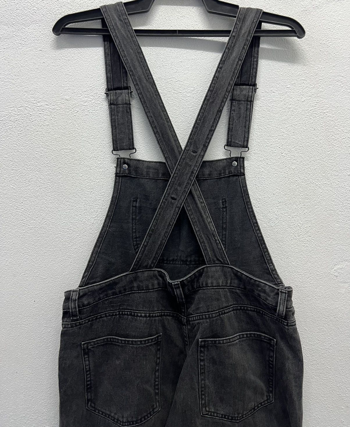GU × Vintage GU Black Denim Overalls Size US 34 / EU 50 - 4 Thumbnail
