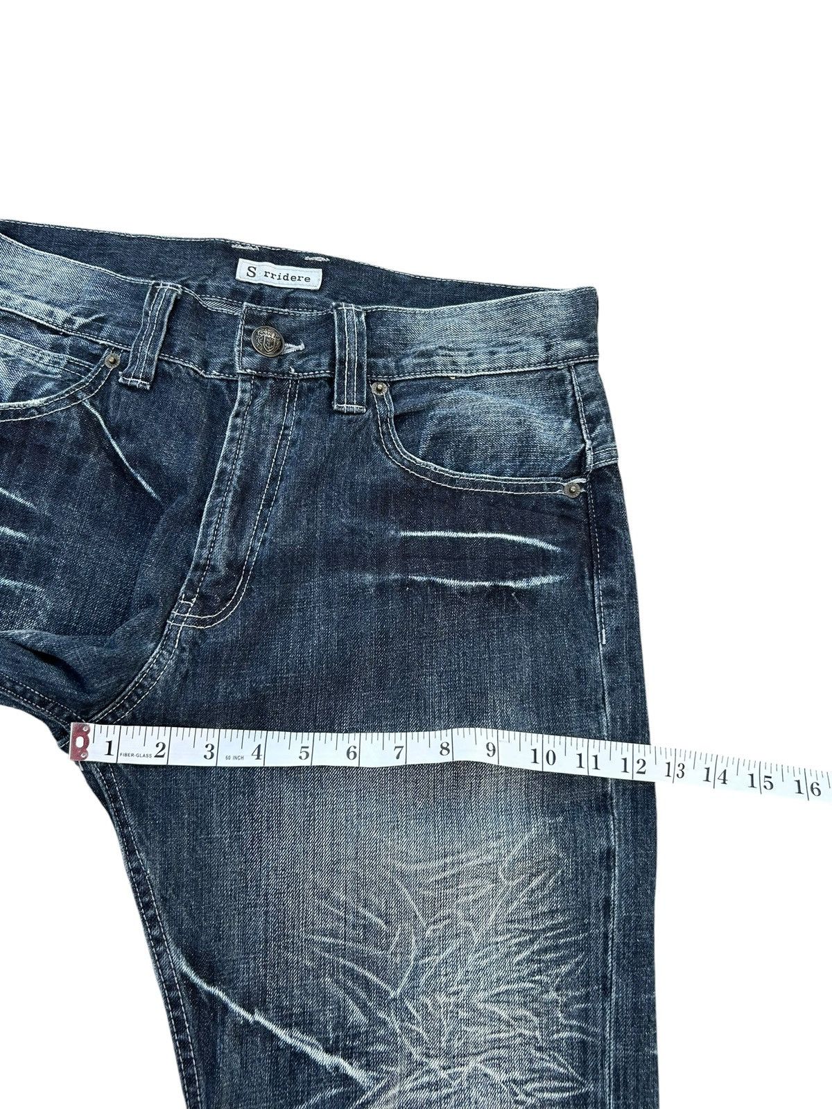 Kapital FLARE JAPANESE PUNK SORRIDERE DISTRESSED DENIM JEANS Size US 33 - 15 Thumbnail