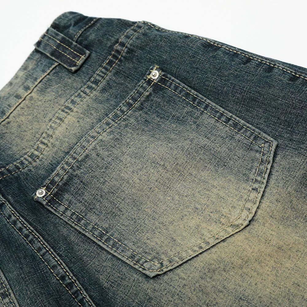 Vintage Men's vintage distressed loose spray-dyed scimitar jeans Size US 32 / EU 48 - 6 Thumbnail