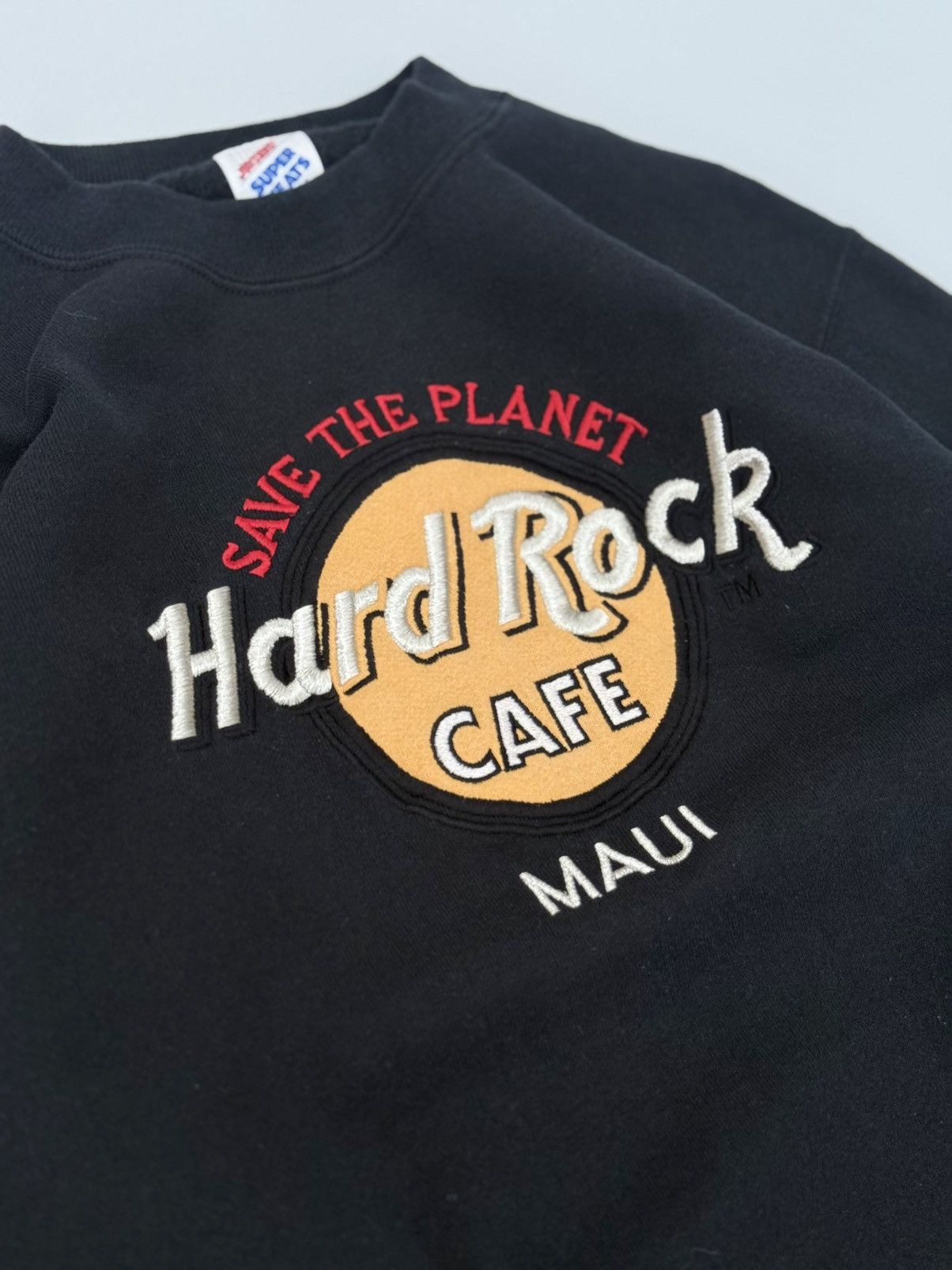 Hard Rock Cafe 🔥 90's USA Solid Black Hard Rock Cafe Maui Sweatshirt - S Size US S / EU 44-46 / 1 - 4 Thumbnail