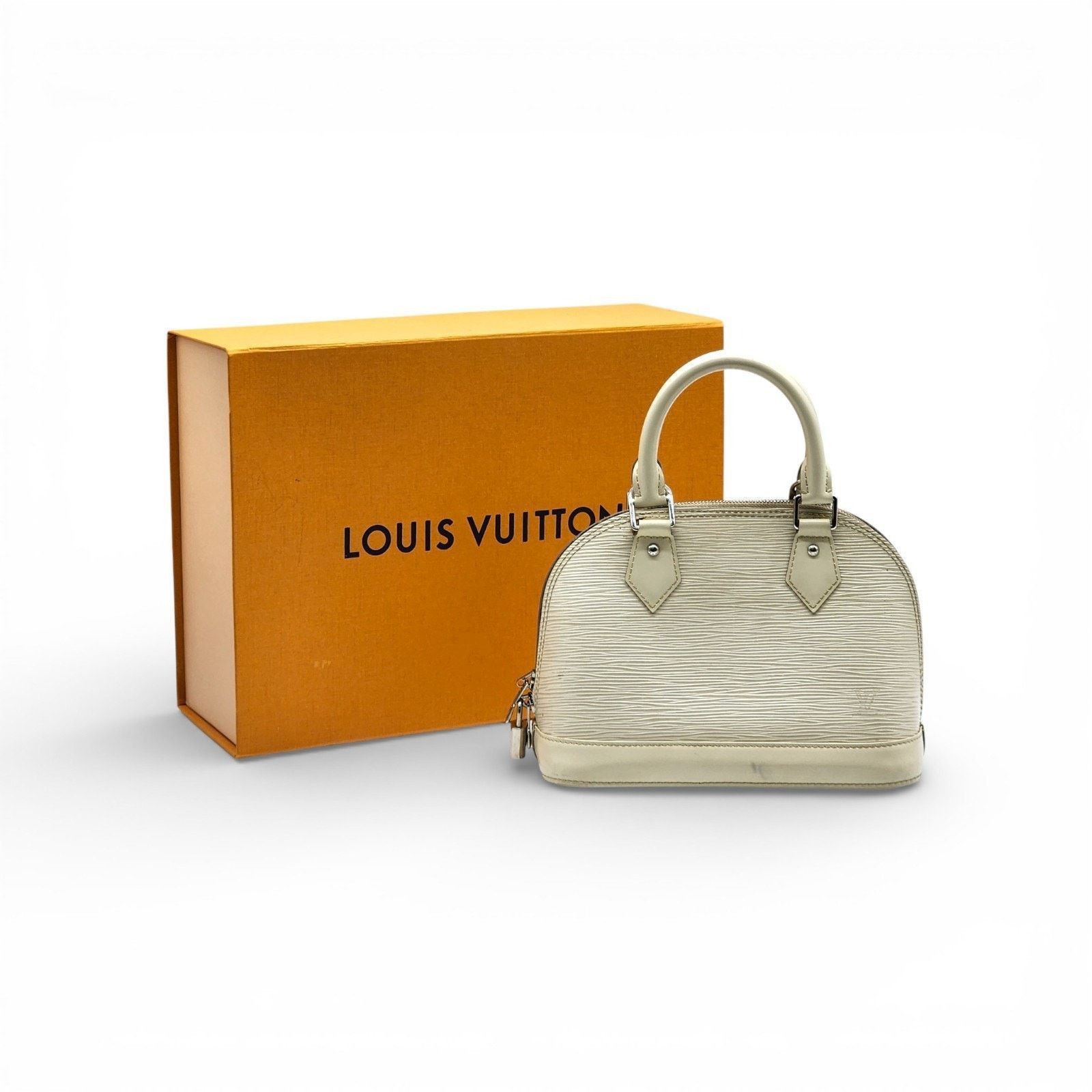 Louis Vuitton Alma BB Epi Leather Top Handle Bag Handbag Ivory Off-White Size ONE SIZE - 2 Thumbnail