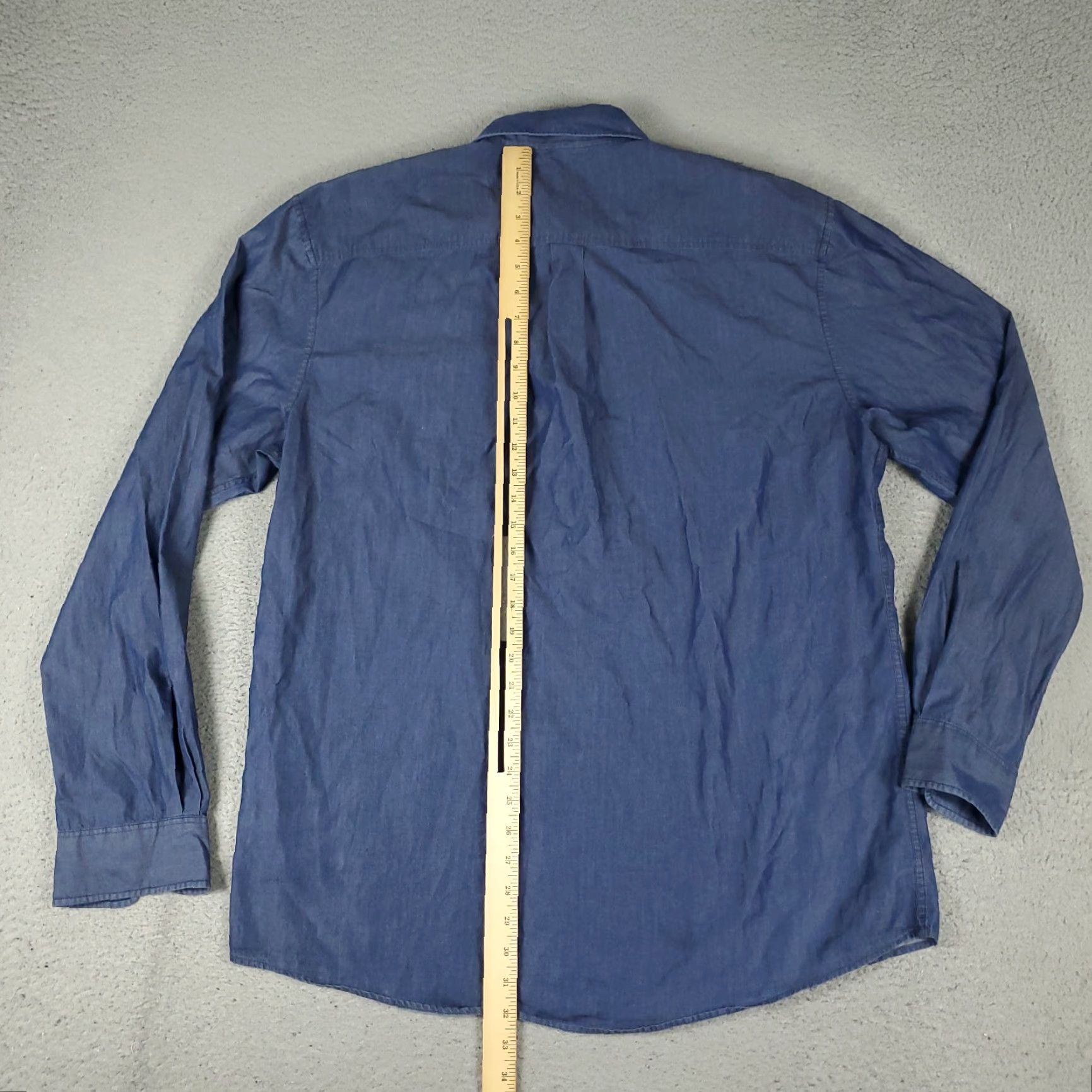 johnnie-O Johnnie-O Shirt Men's XL Blue Button-Up Long Sleeve Solid Cotton Blend Mens Size US XL / EU 56 / 4 - 6 Thumbnail