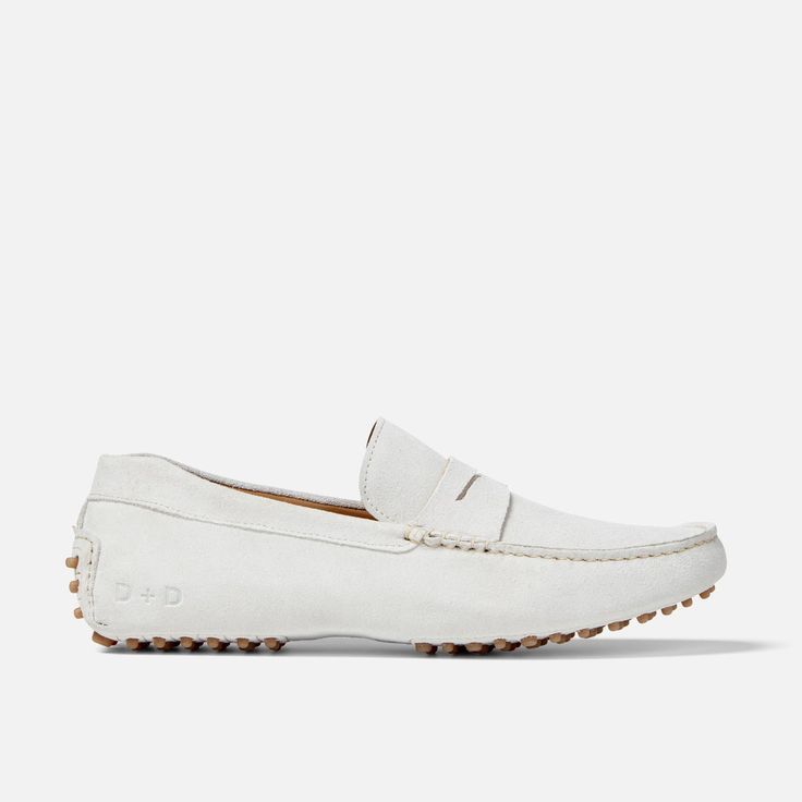 DUKE + DEXTER o1mle0125 Driving Loafer in Off White Size US 12 / EU 45 - 1 Thumbnail